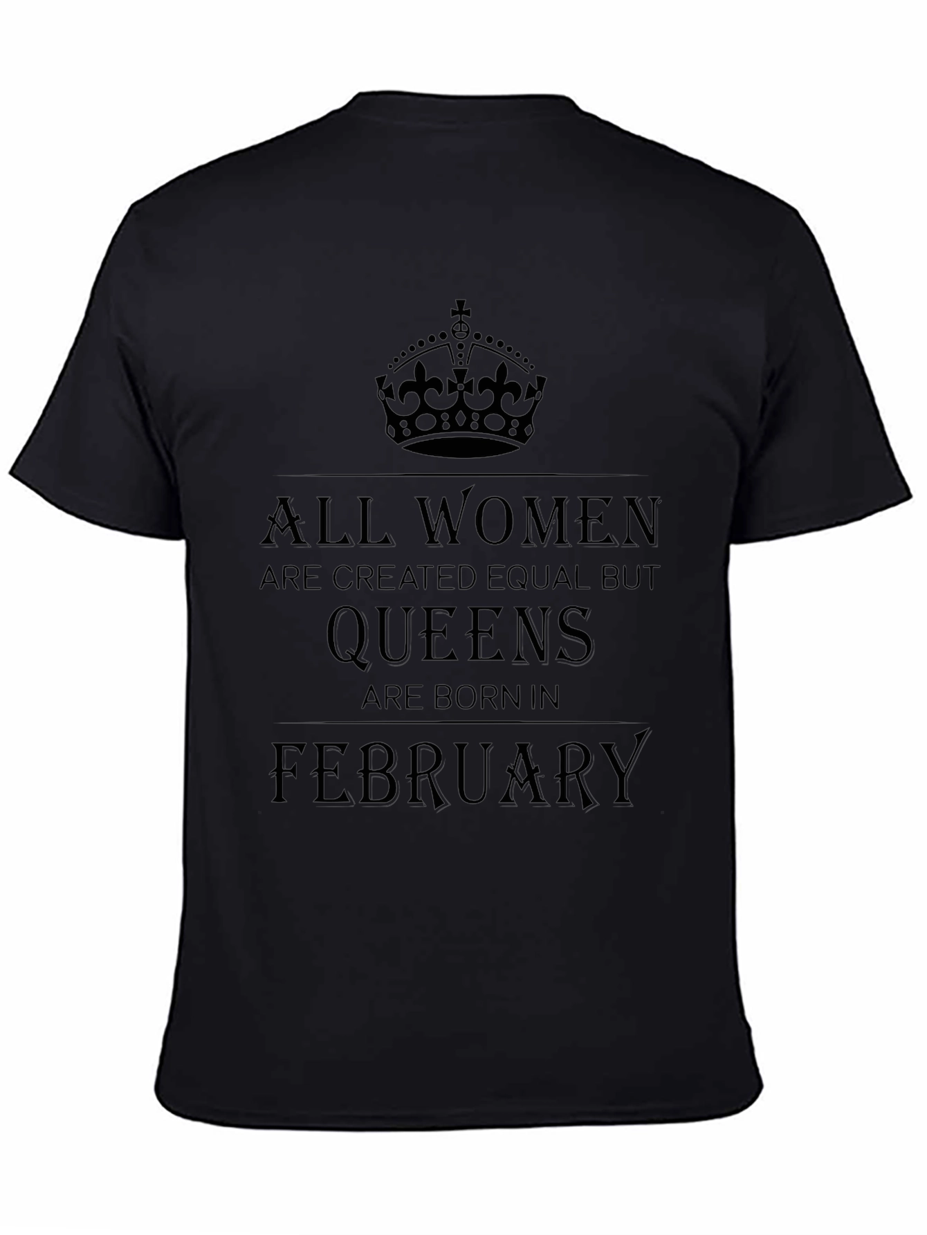Camiseta Negra Queens Born in February