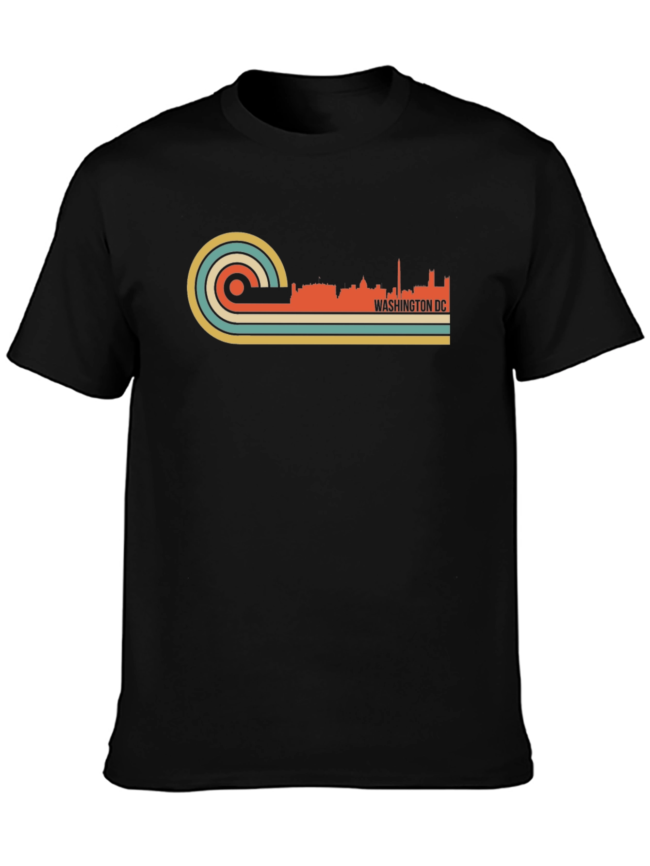 Camiseta Negra Retro Washington DC
