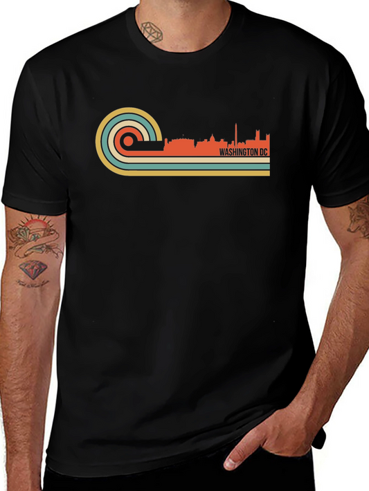 Camiseta Negra Retro Washington DC