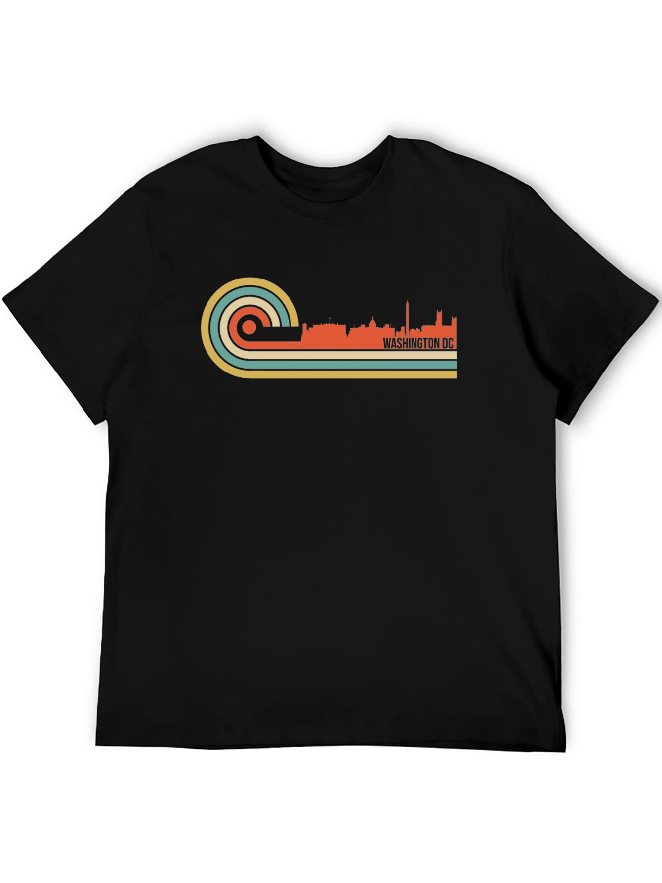 Camiseta Negra Retro Washington DC