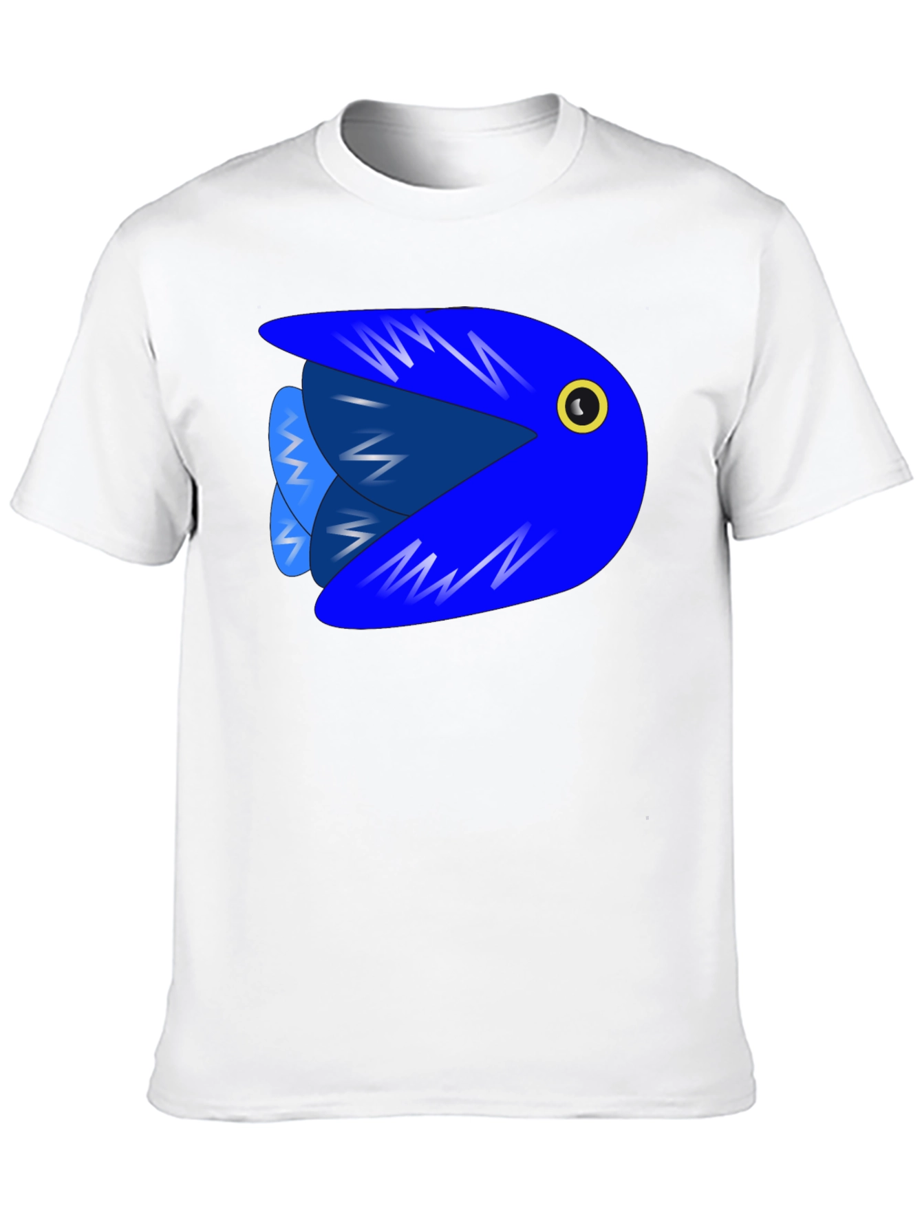 Camiseta Negra con Diseño de Pez Azul