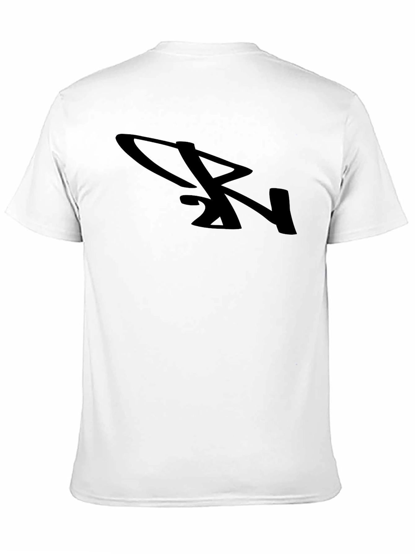 Camiseta Negra con Diseño Abstracto Elegante