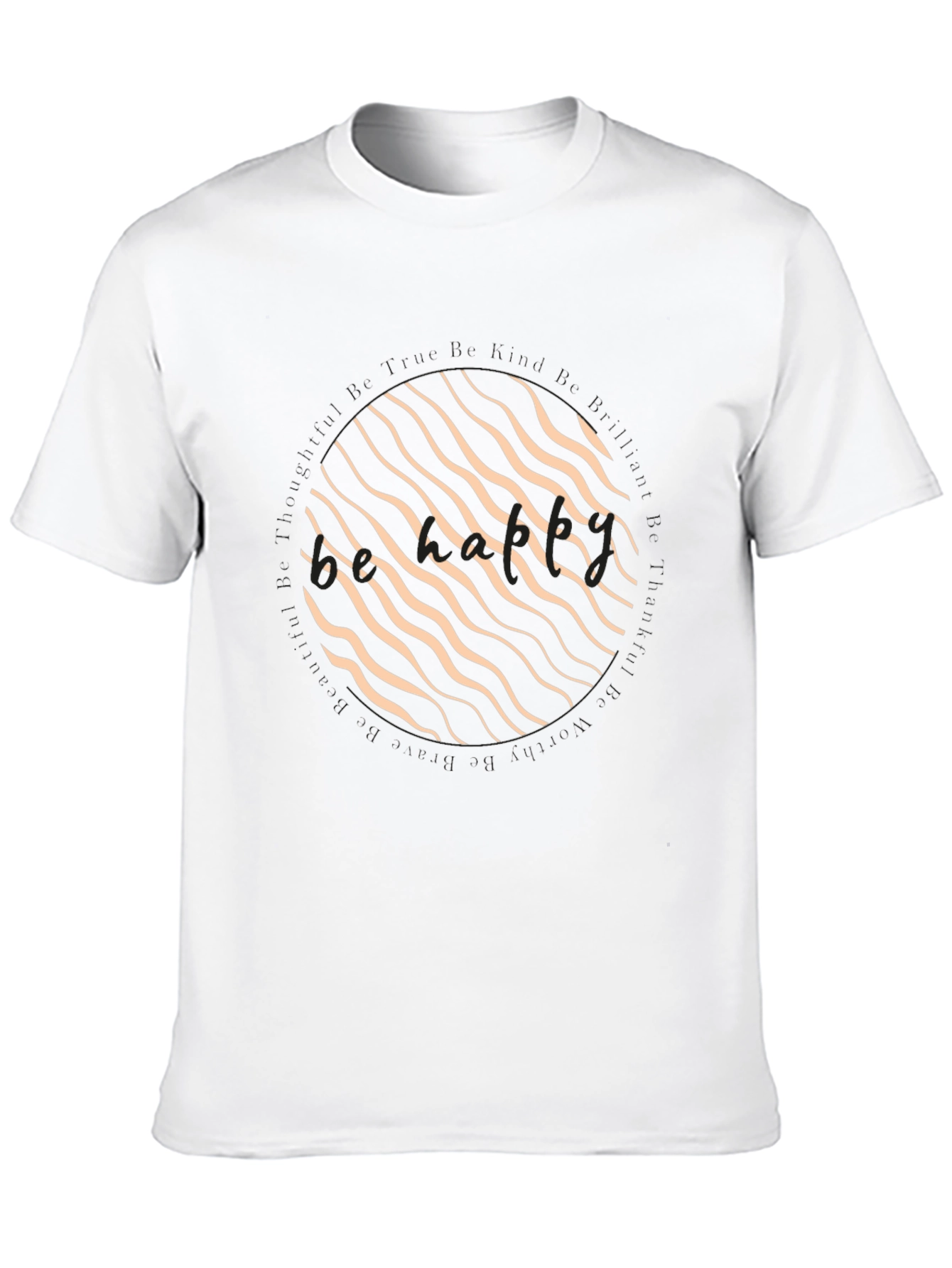 Camiseta Negra con Diseño Abstracto Circular