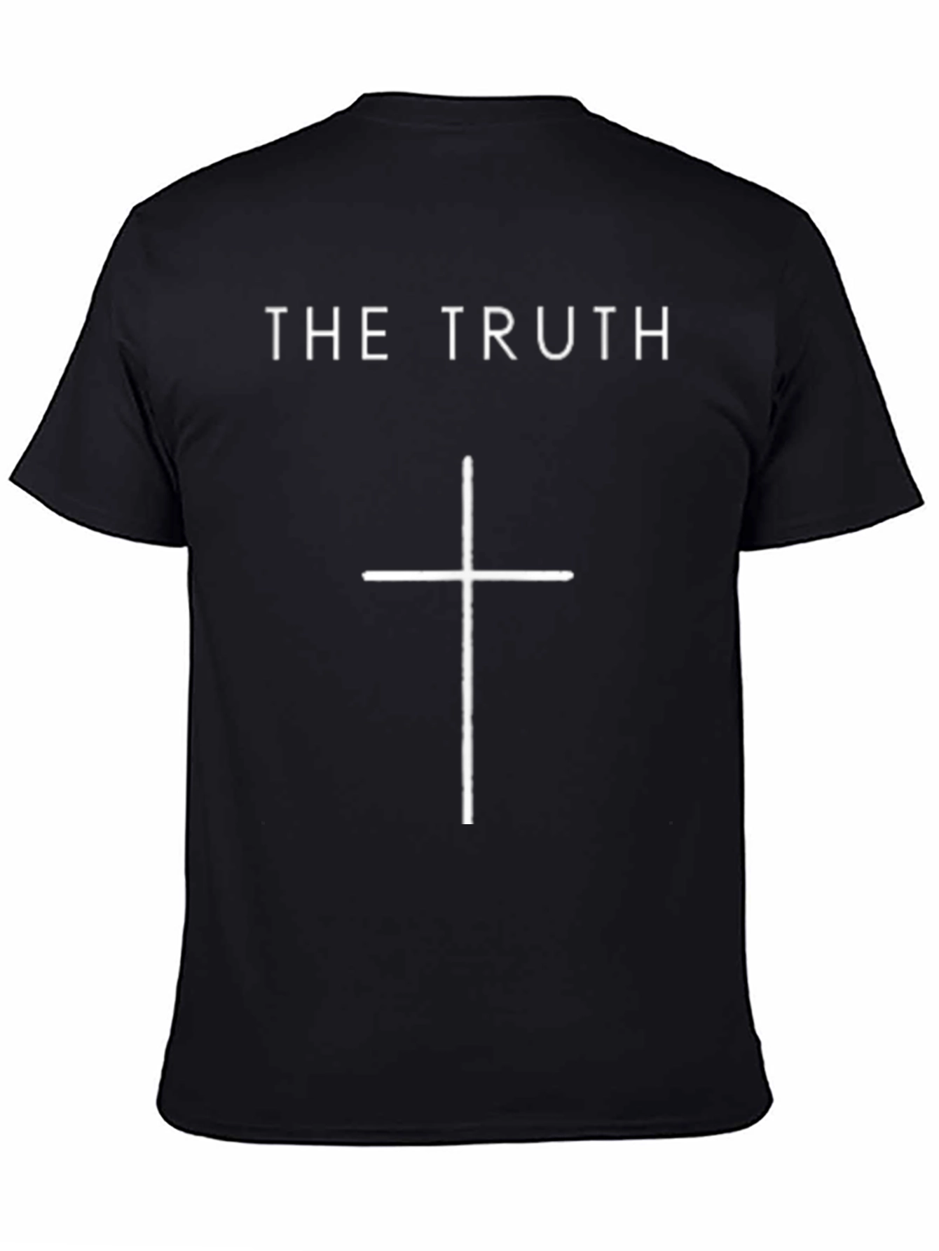 Camiseta Negra The Truth con Cruz para Hombre