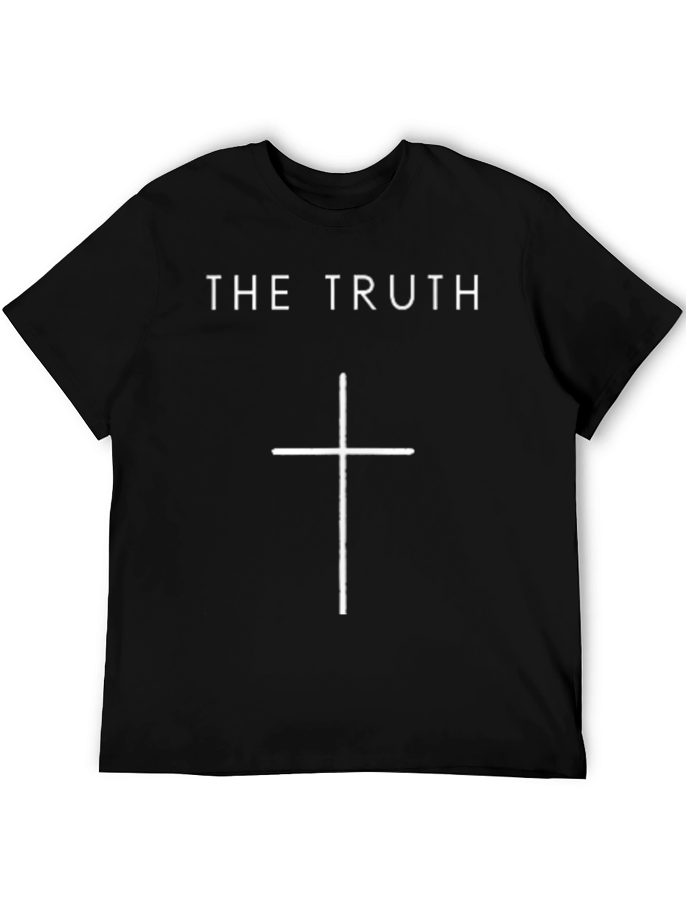 Camiseta Negra The Truth con Cruz para Hombre