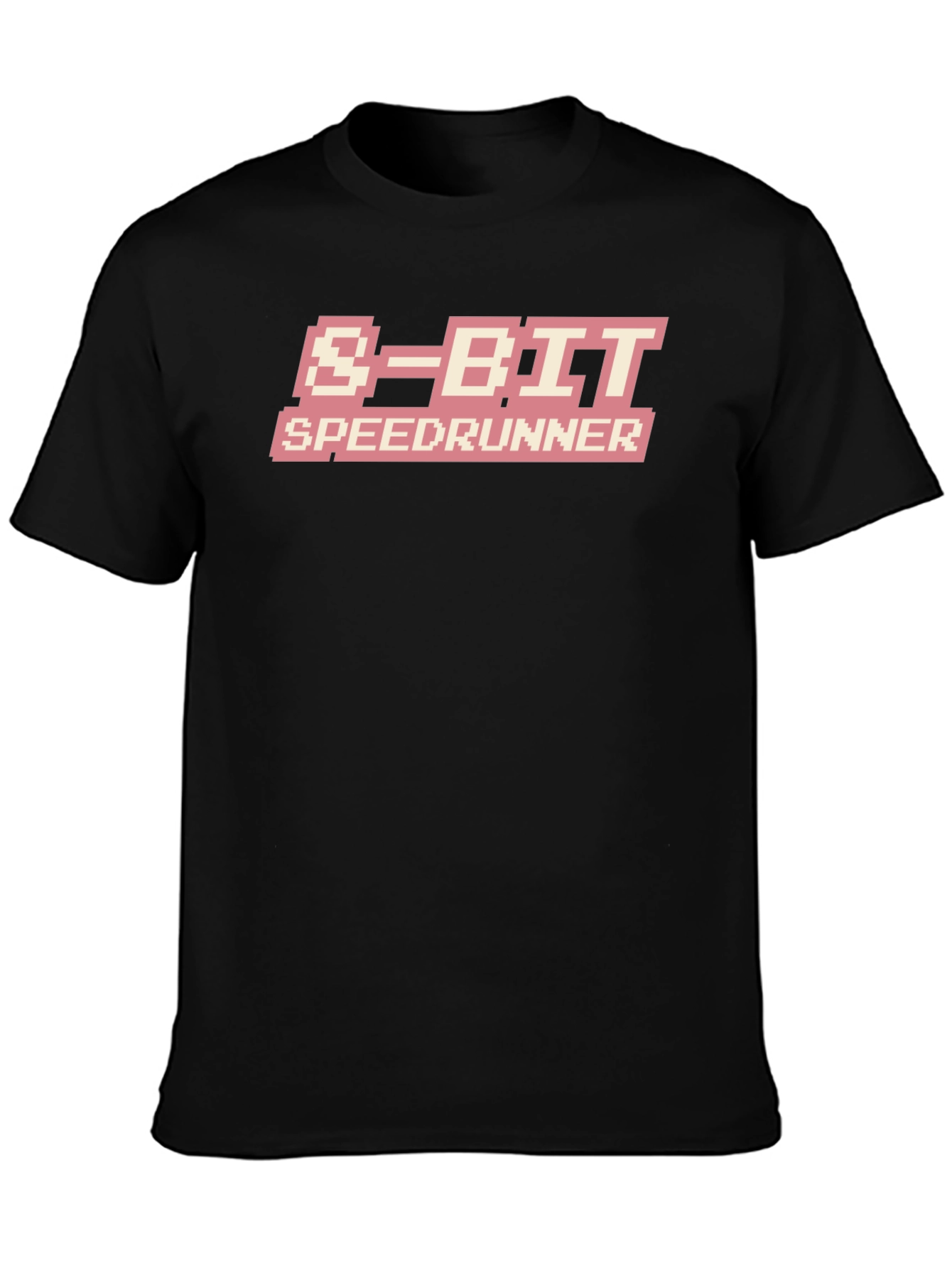 Camiseta Negra 8-Bit Speedrunner - Diseño Retro