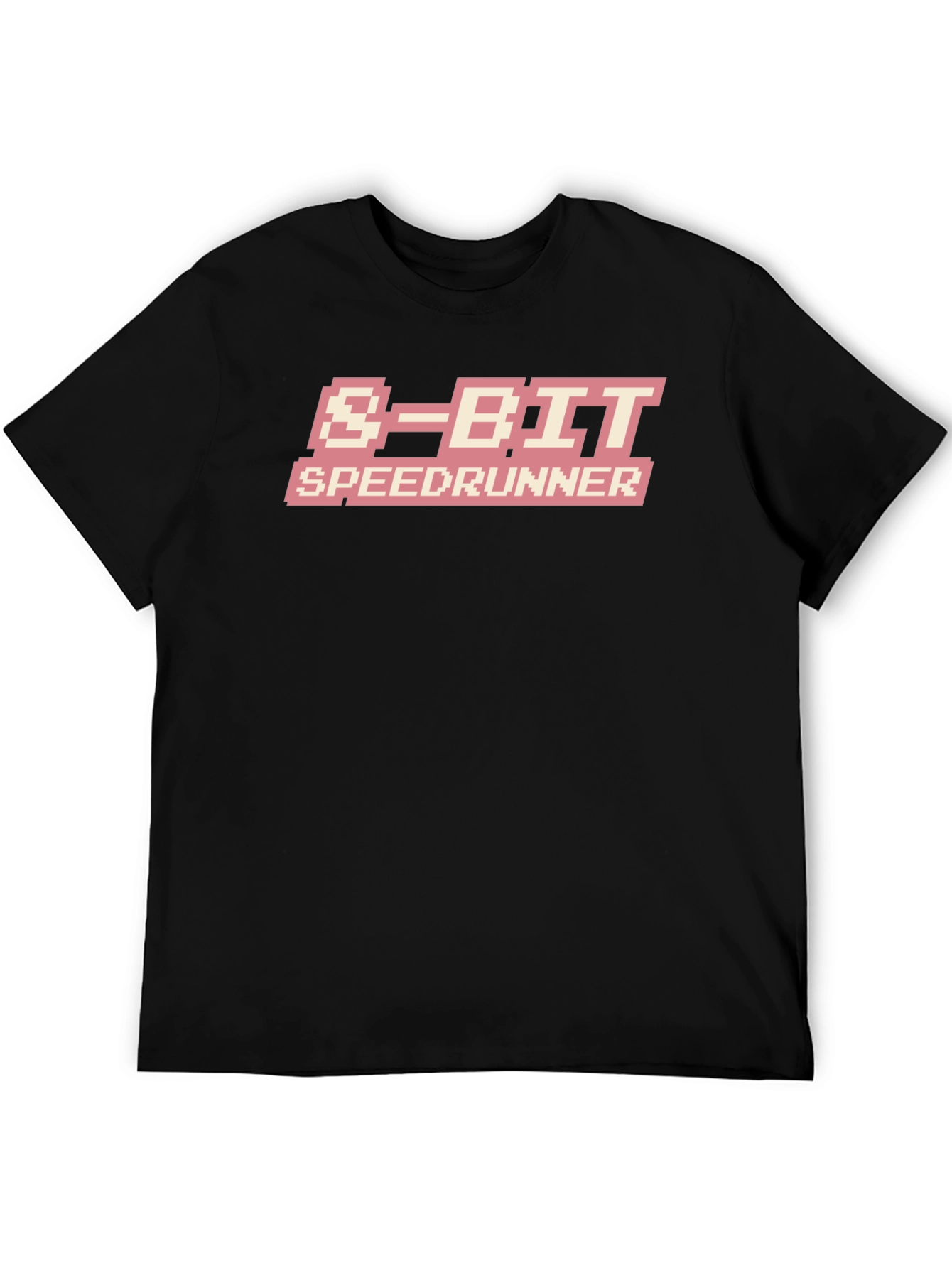 Camiseta Negra 8-Bit Speedrunner - Diseño Retro