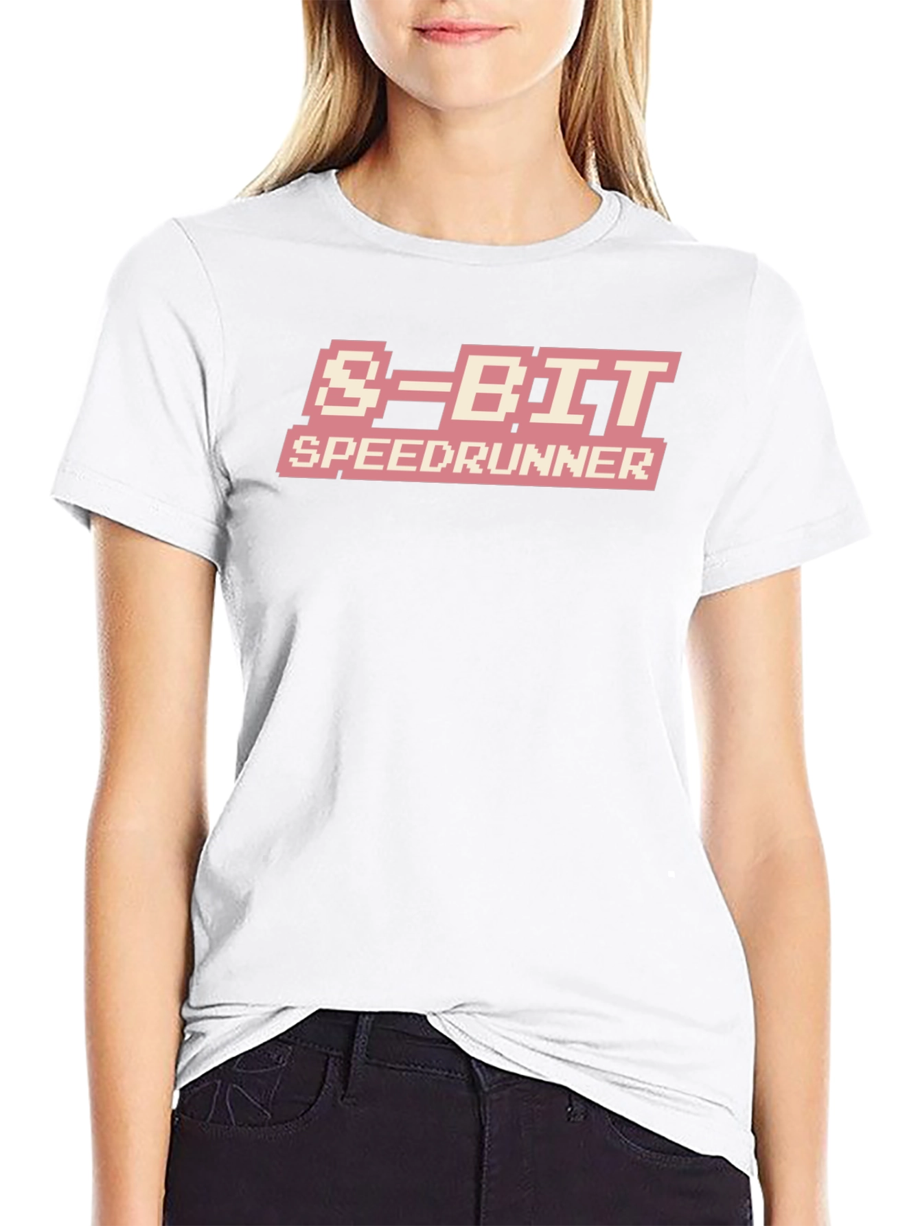 Camiseta Negra 8-Bit Speedrunner - Diseño Retro