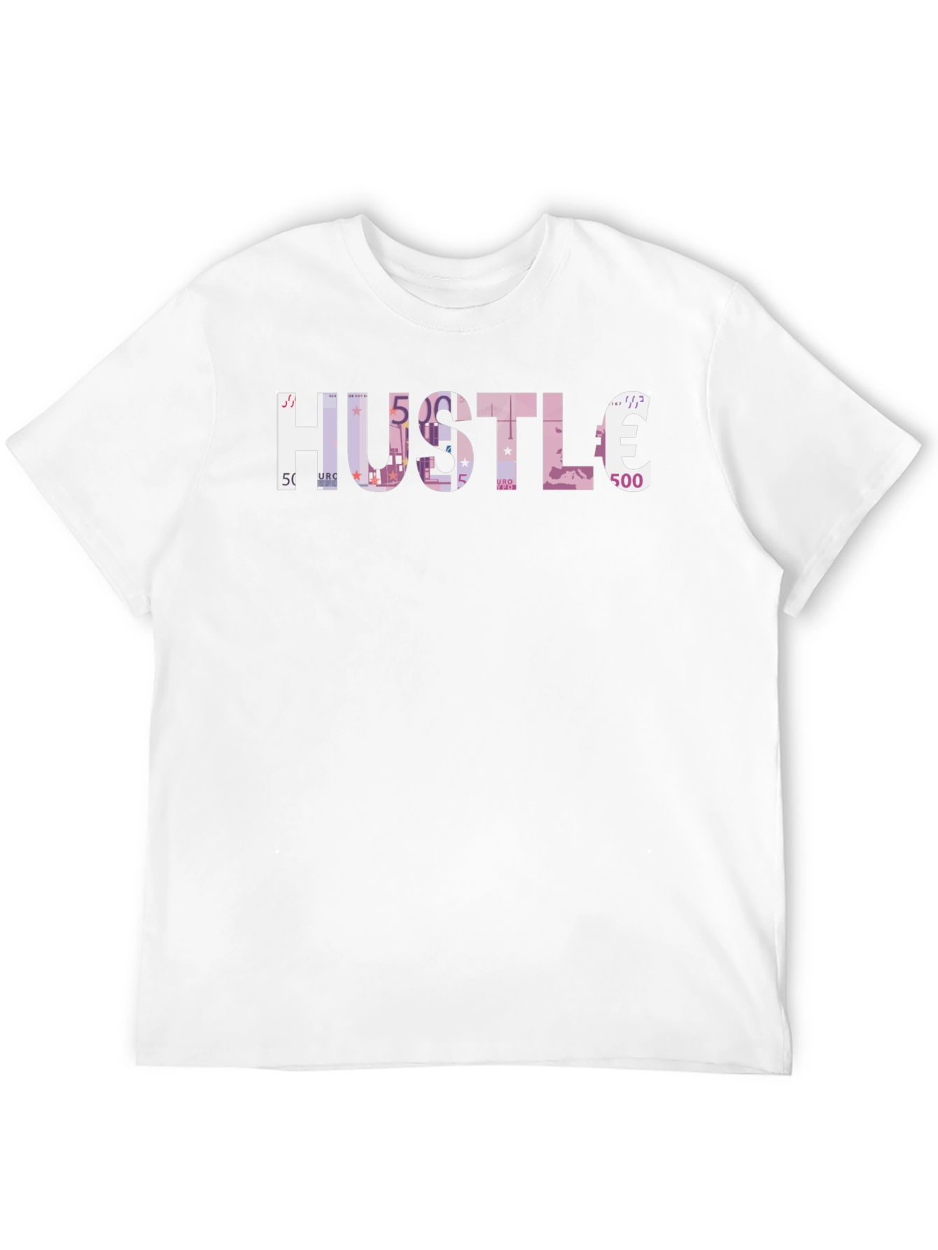 Camiseta Negra Hustle Euros Estampado