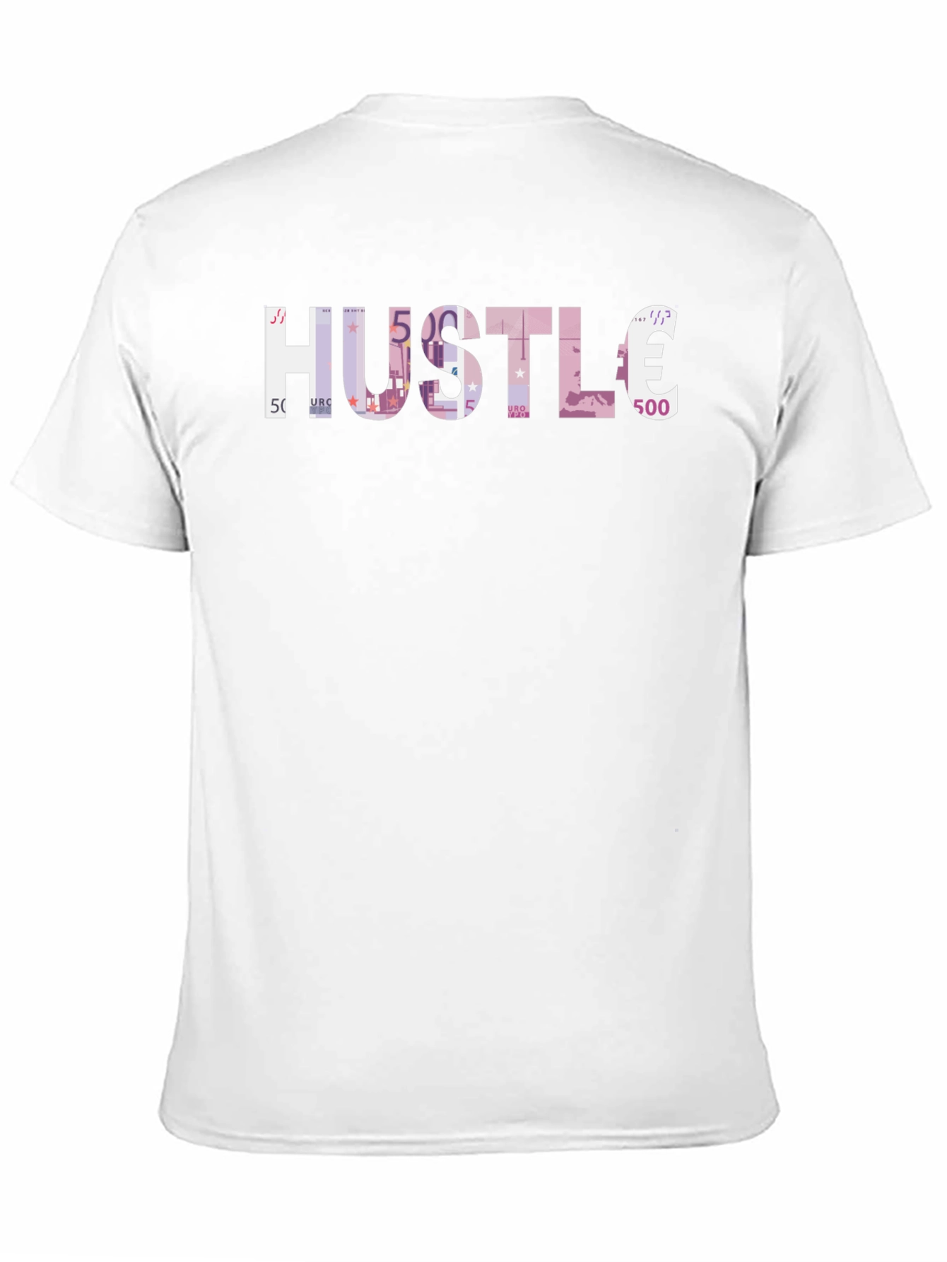 Camiseta Negra Hustle Euros Estampado