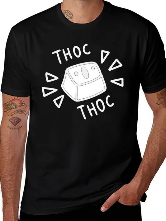 Camiseta Negra Thoc para Aficionados del Teclado