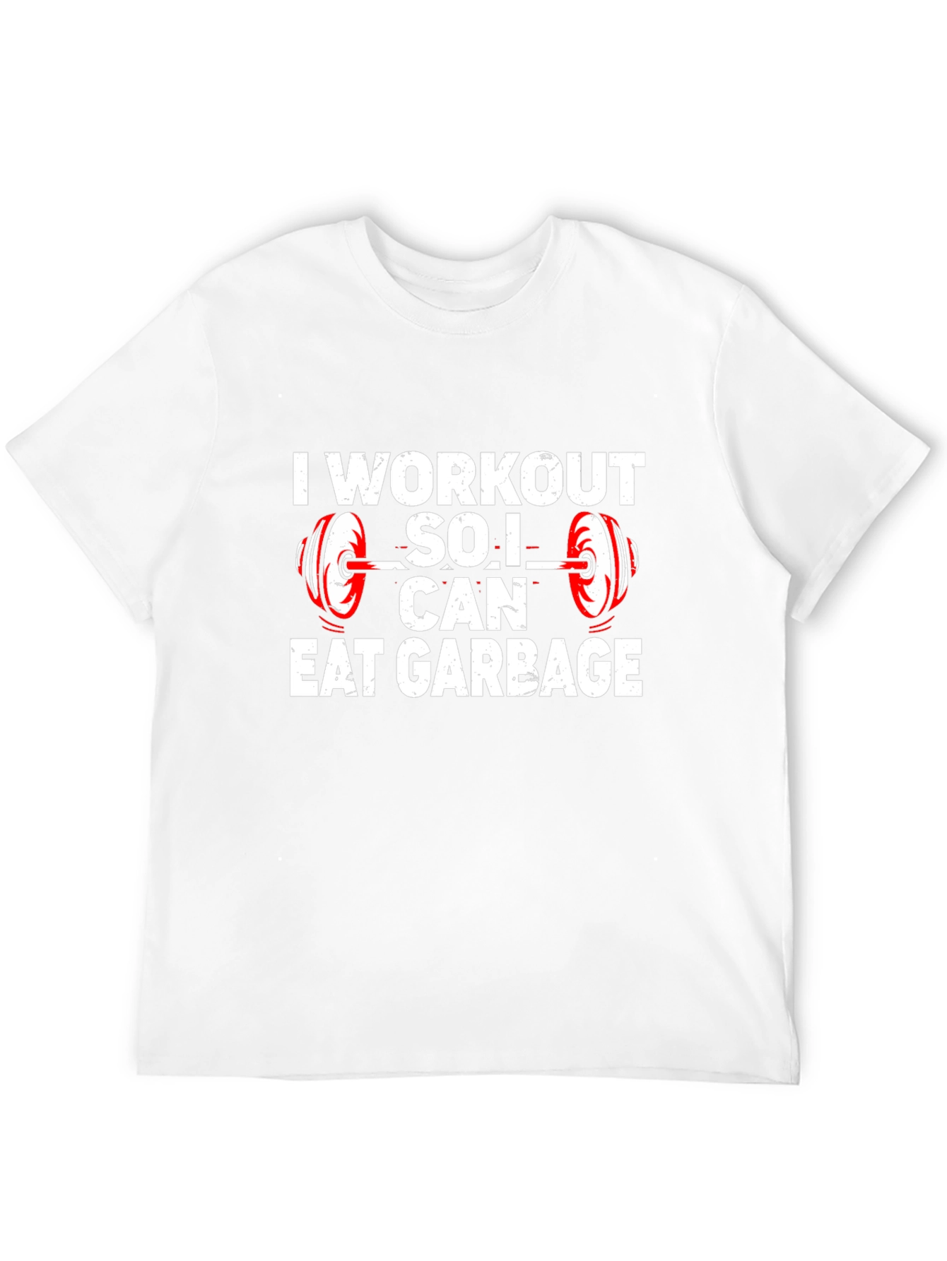 Camiseta Negra Gym: Entreno para Comer Basura