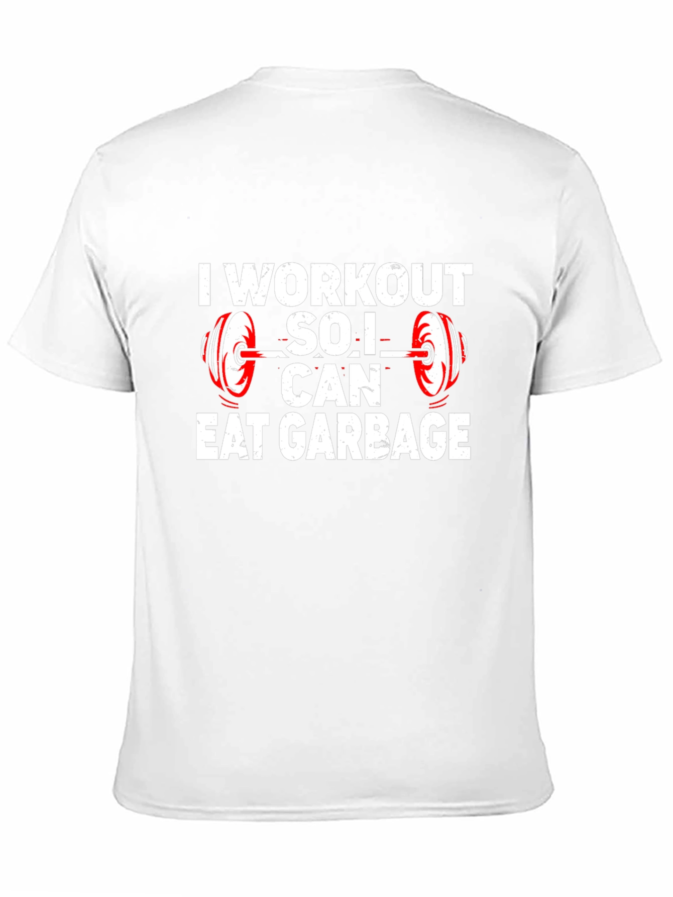 Camiseta Negra Gym: Entreno para Comer Basura