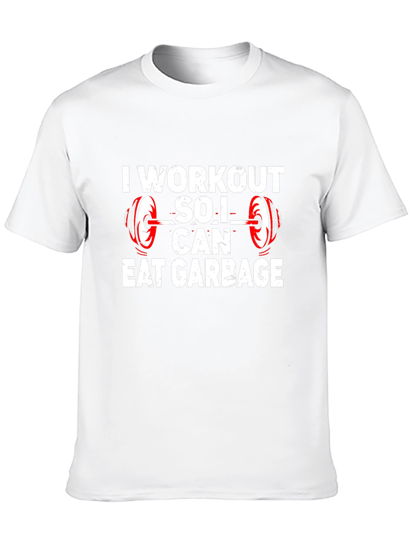 Camiseta Negra Gym: Entreno para Comer Basura