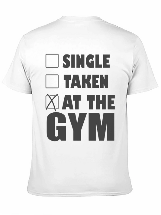 Camiseta Negra Humor Gimnasio Soltero/a Taken At The Gym