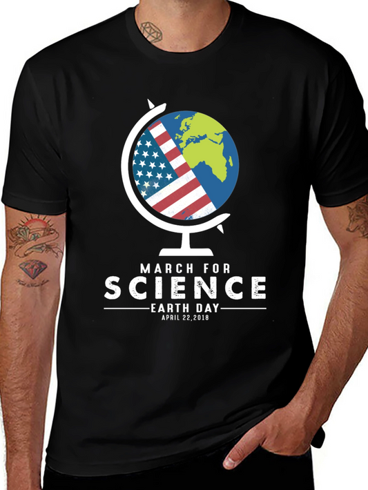 Camiseta Negra March For Science Día de la Tierra