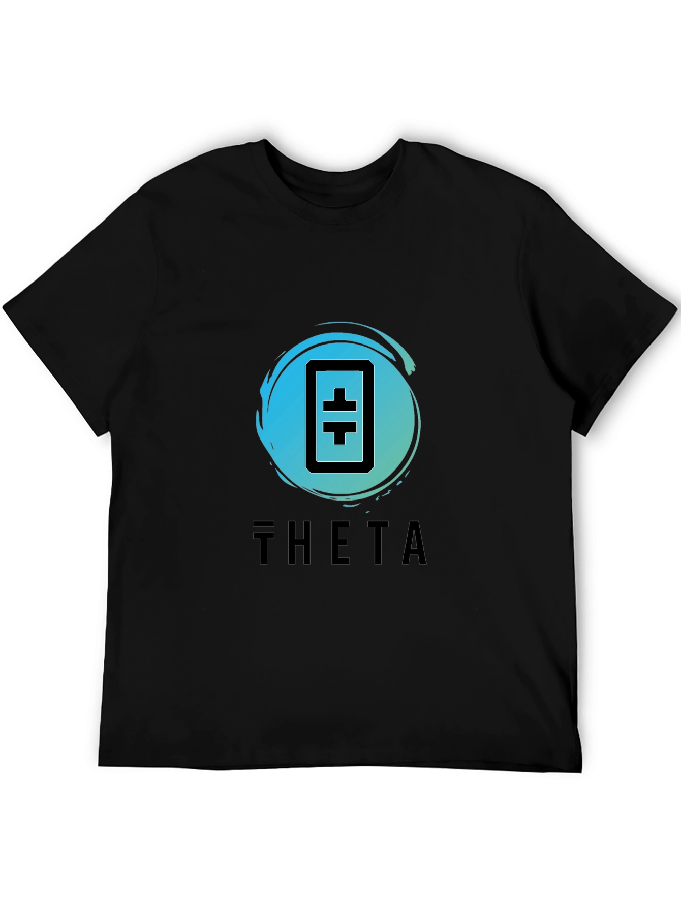 Camiseta Negra Theta Token - Diseño Moderno
