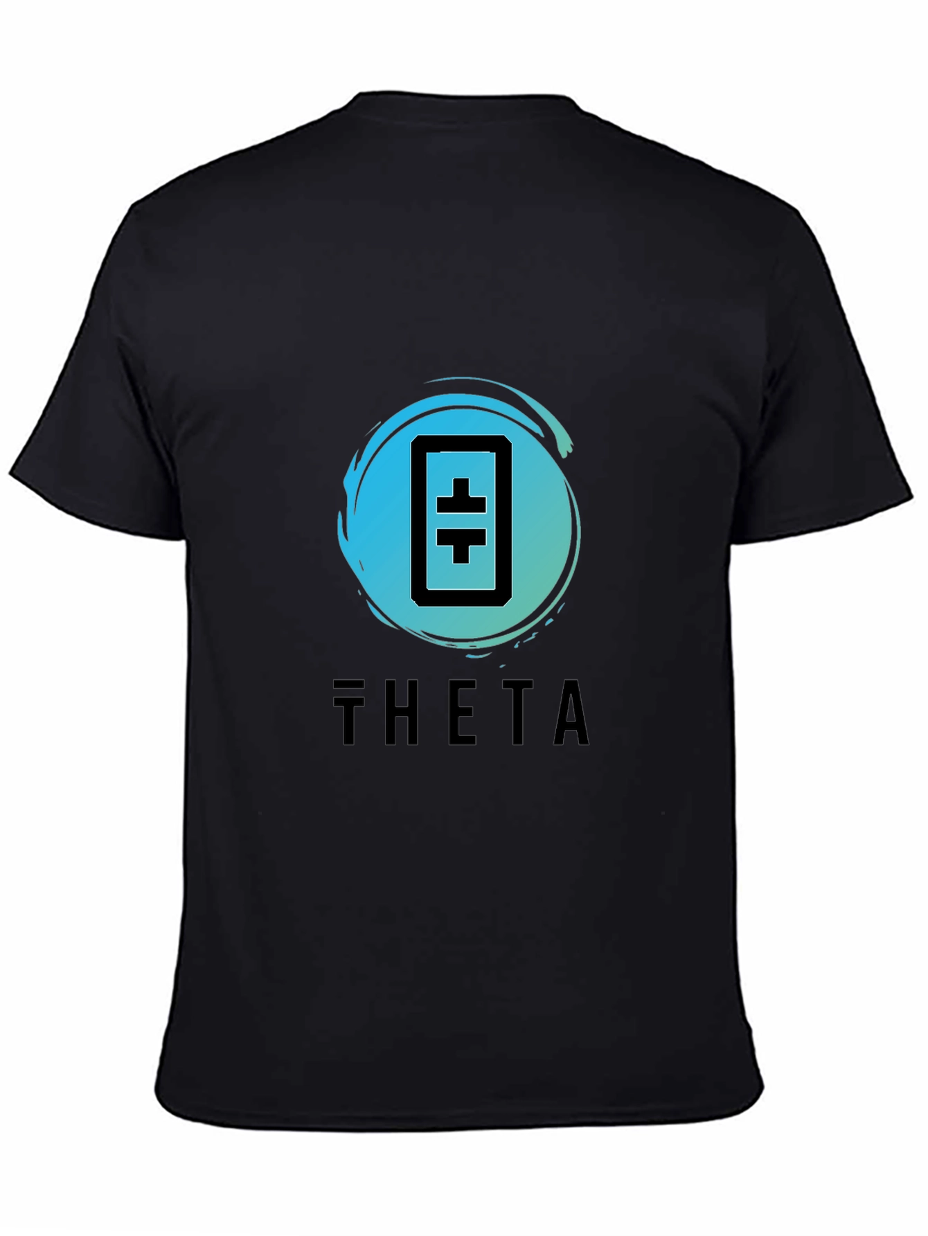 Camiseta Negra Theta Token - Diseño Moderno