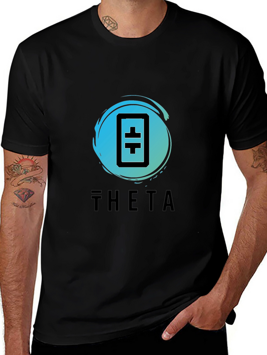 Camiseta Negra Theta Token - Diseño Moderno