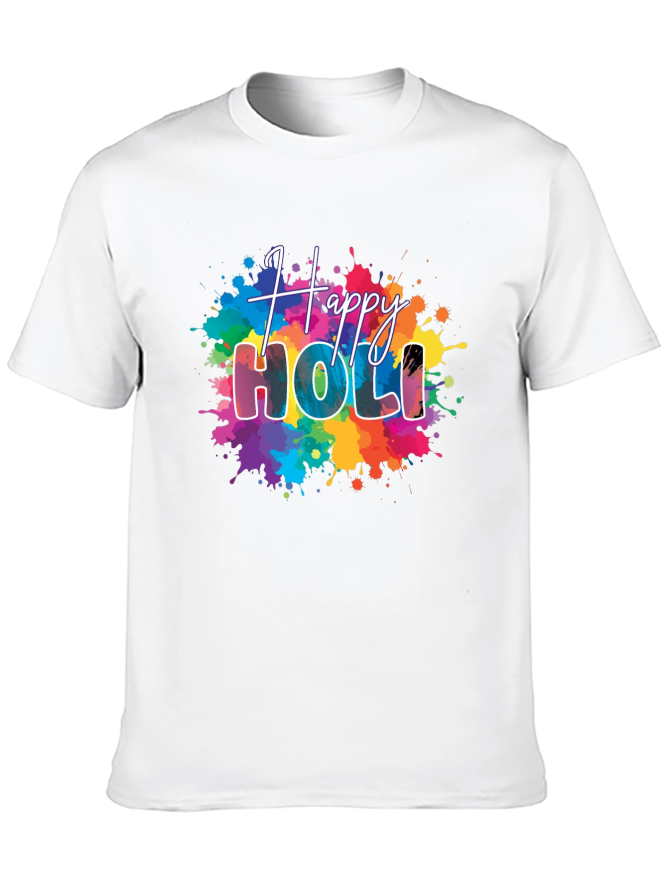 Camiseta Negra Happy Holi Estampada