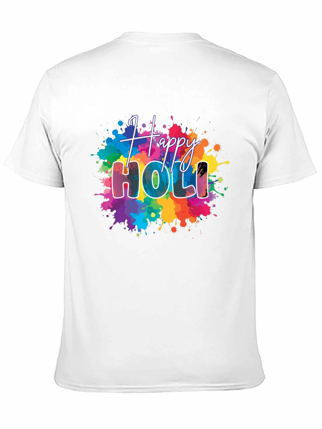 Camiseta Negra Happy Holi Estampada