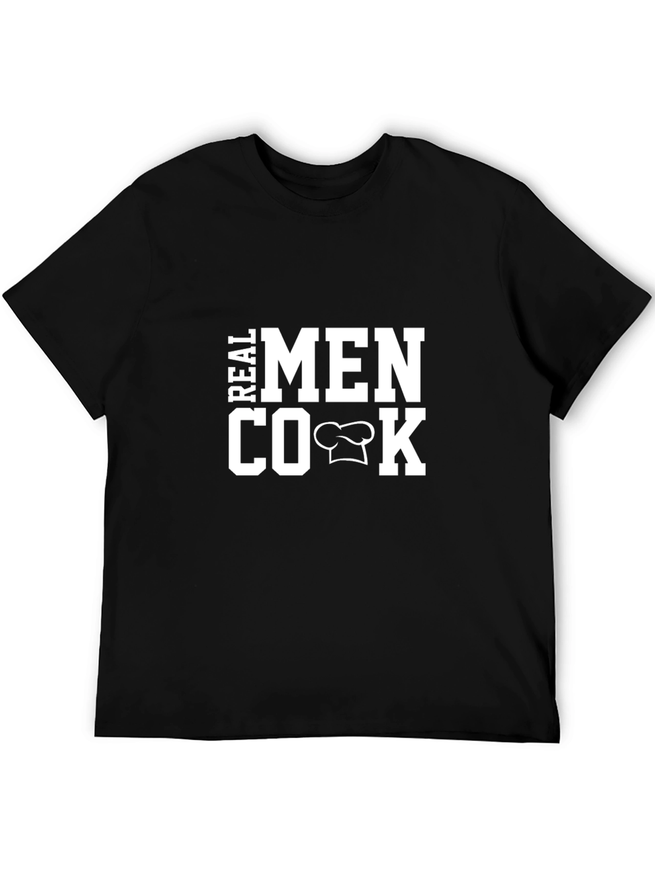 Camiseta Hombre Real Men Cook Negra