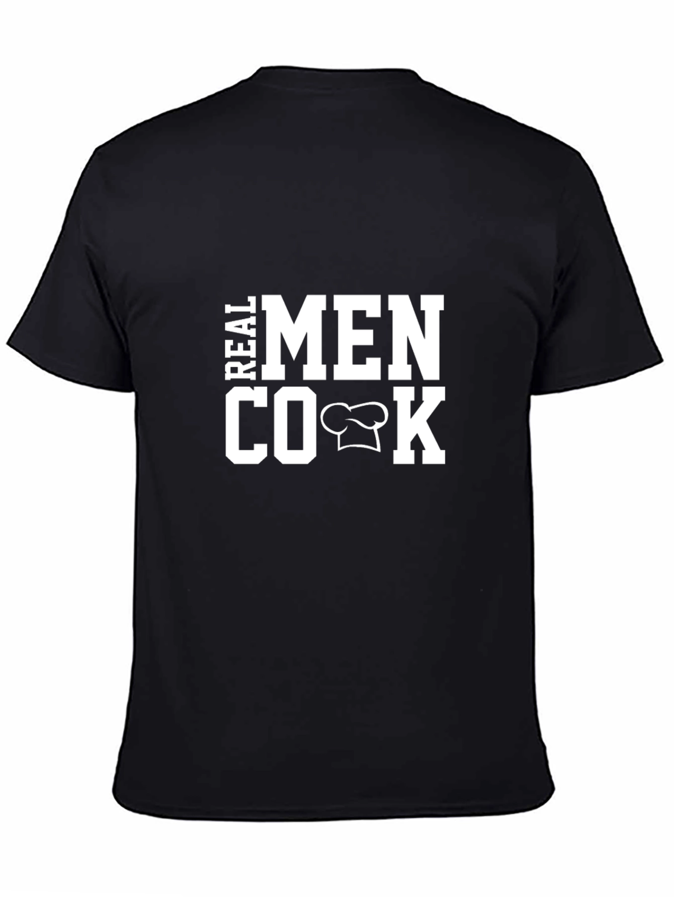 Camiseta Hombre Real Men Cook Negra