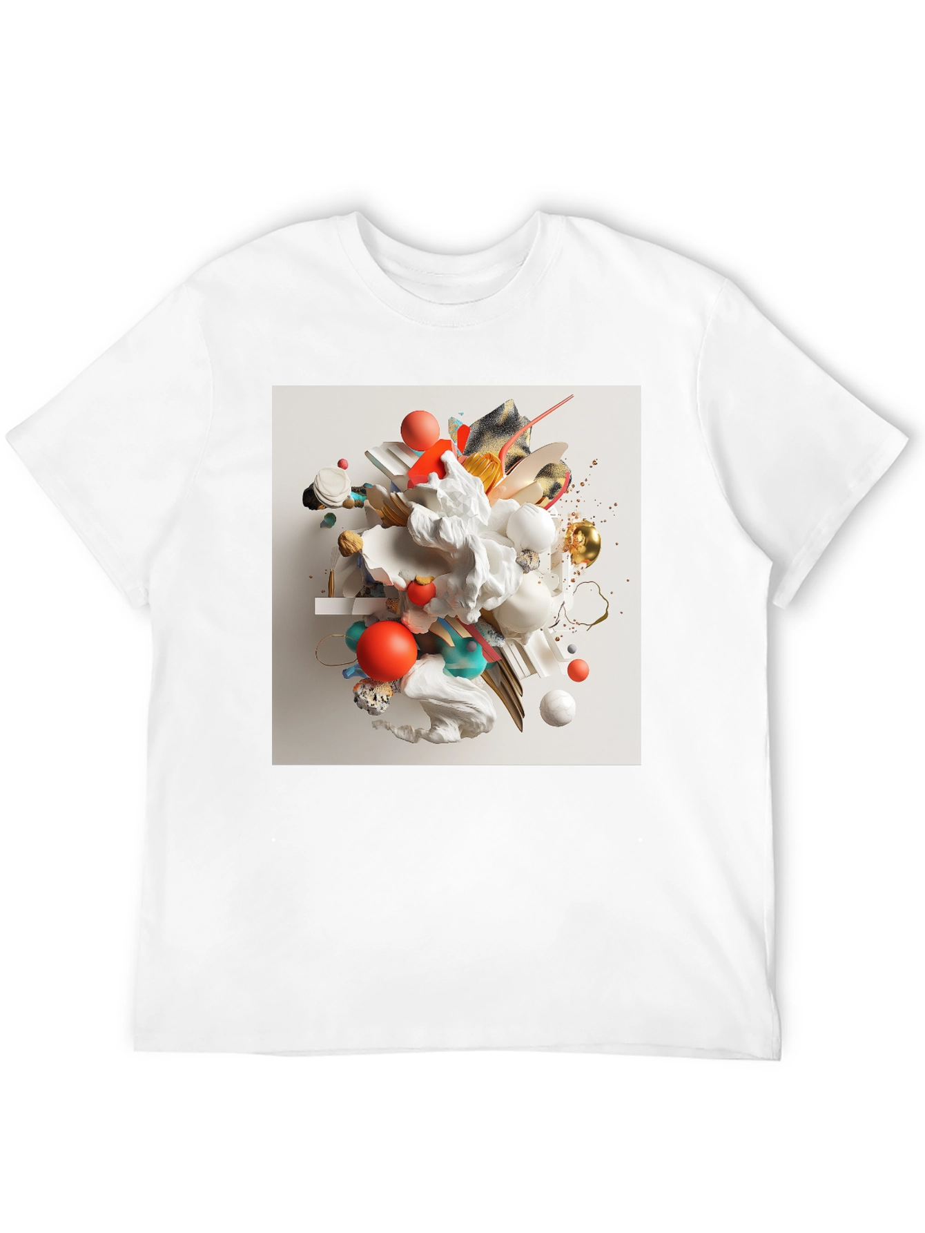 Camiseta Negra con Diseño Abstracto Moderno