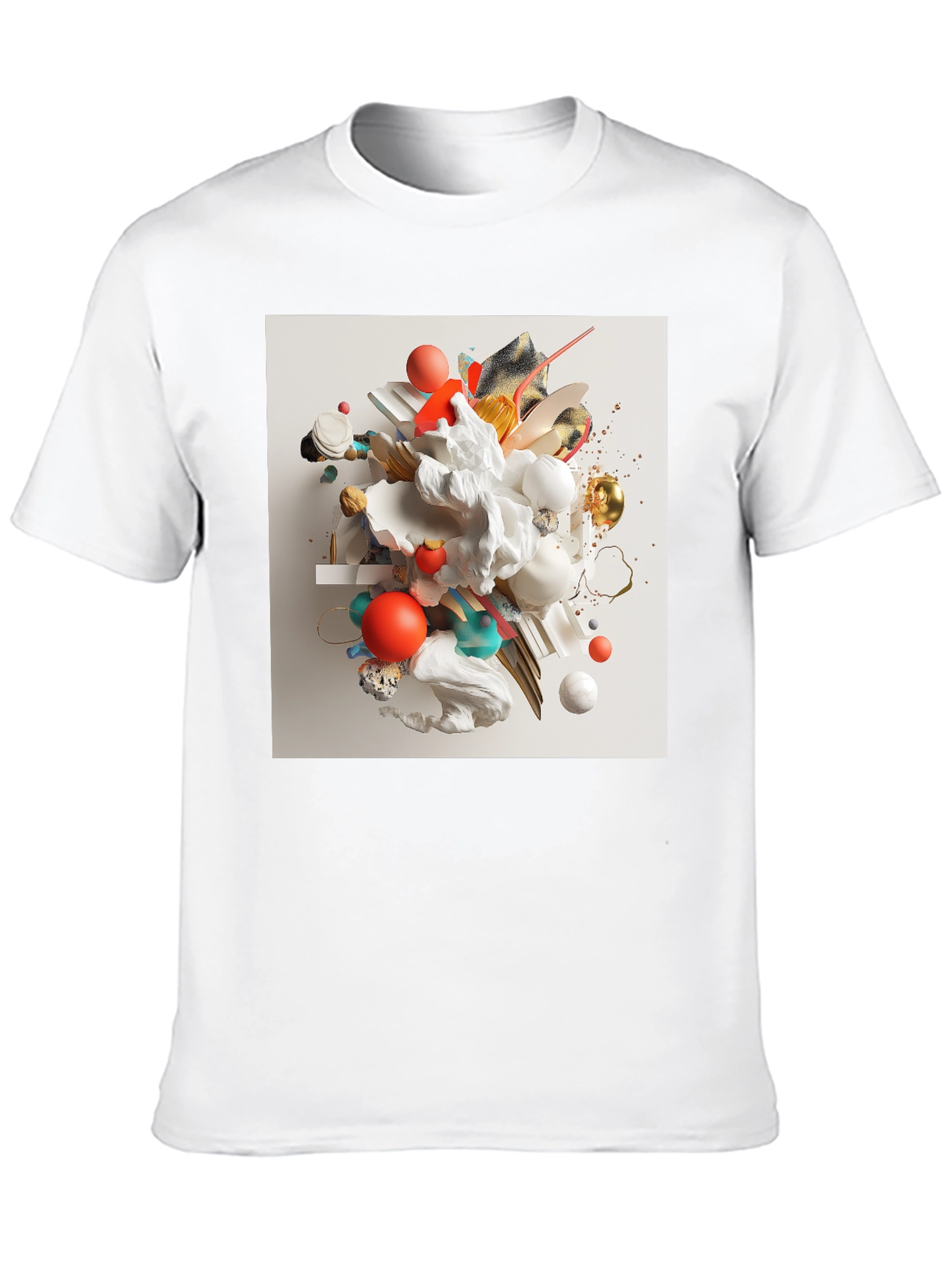 Camiseta Negra con Diseño Abstracto Moderno