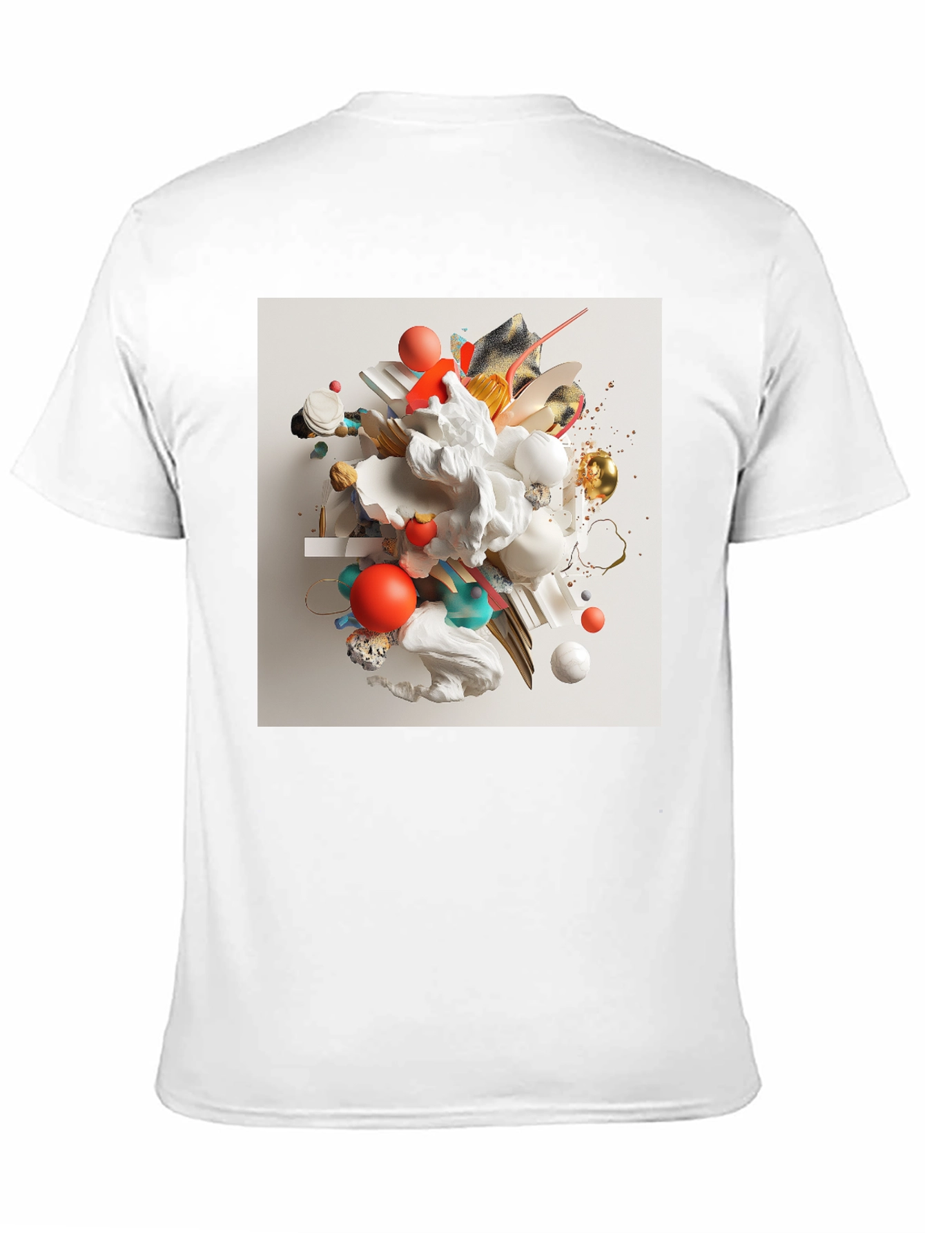 Camiseta Negra con Diseño Abstracto Moderno