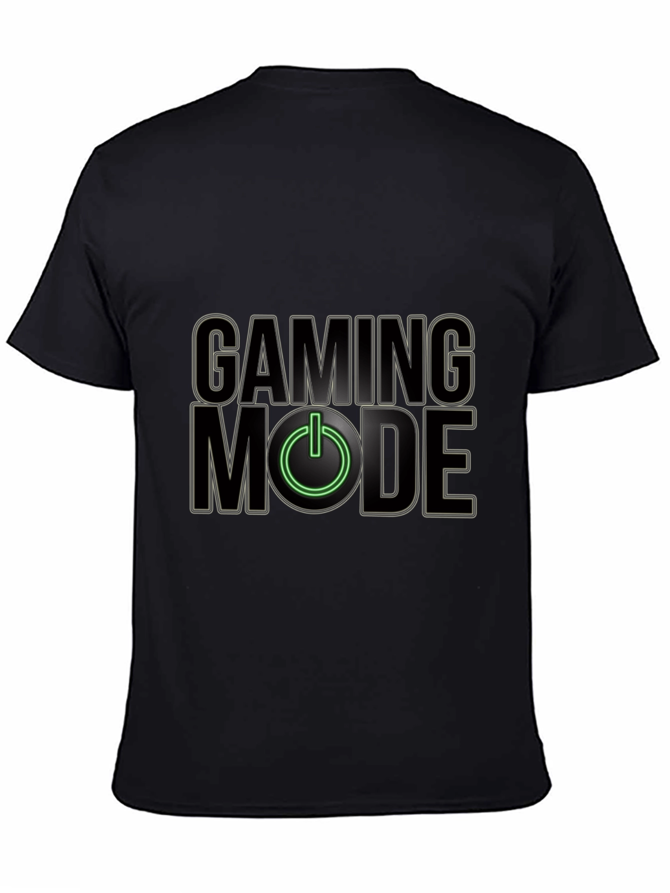 Camiseta Negra Gaming Mode para Jugadores