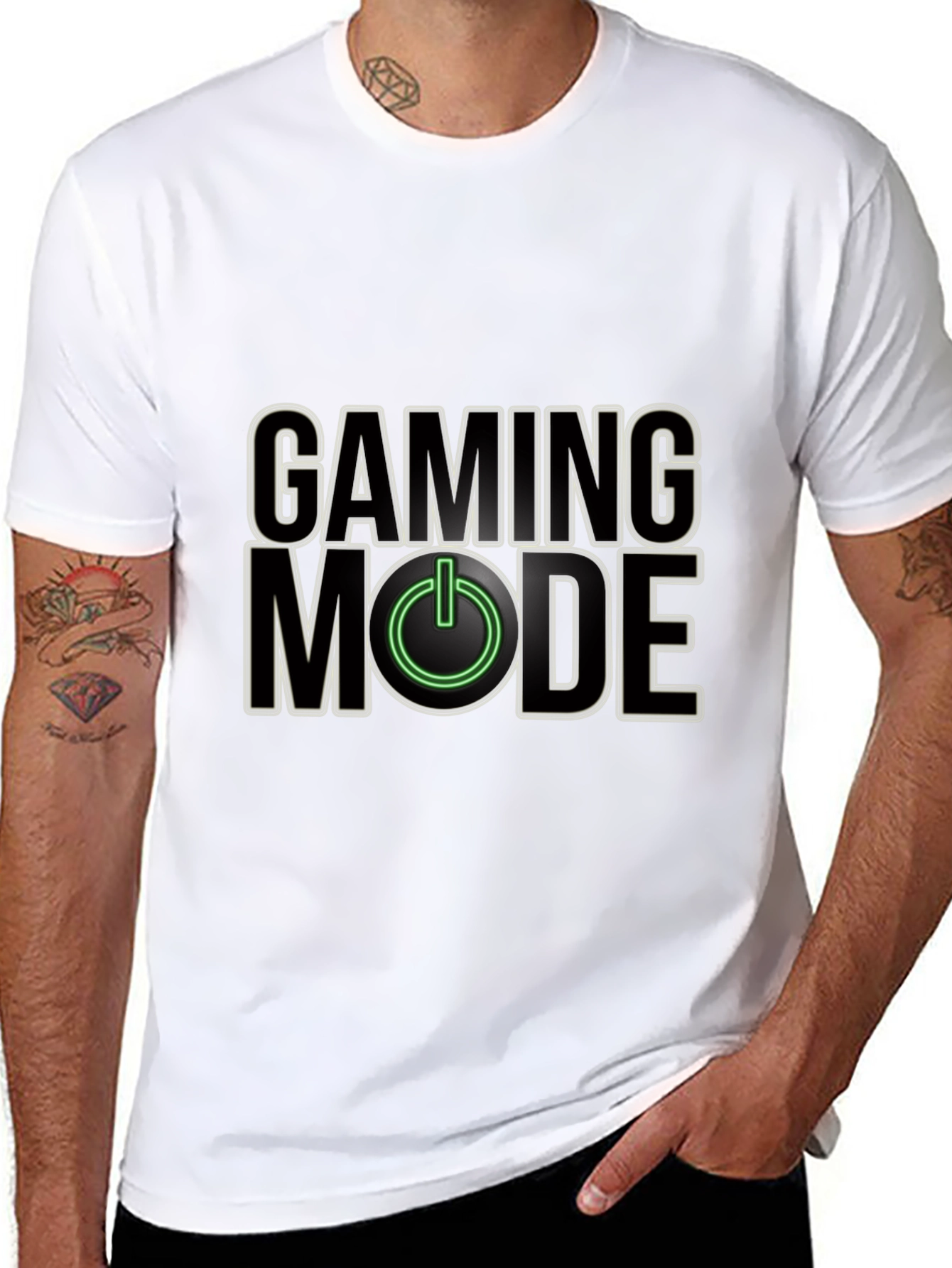 Camiseta Negra Gaming Mode para Jugadores