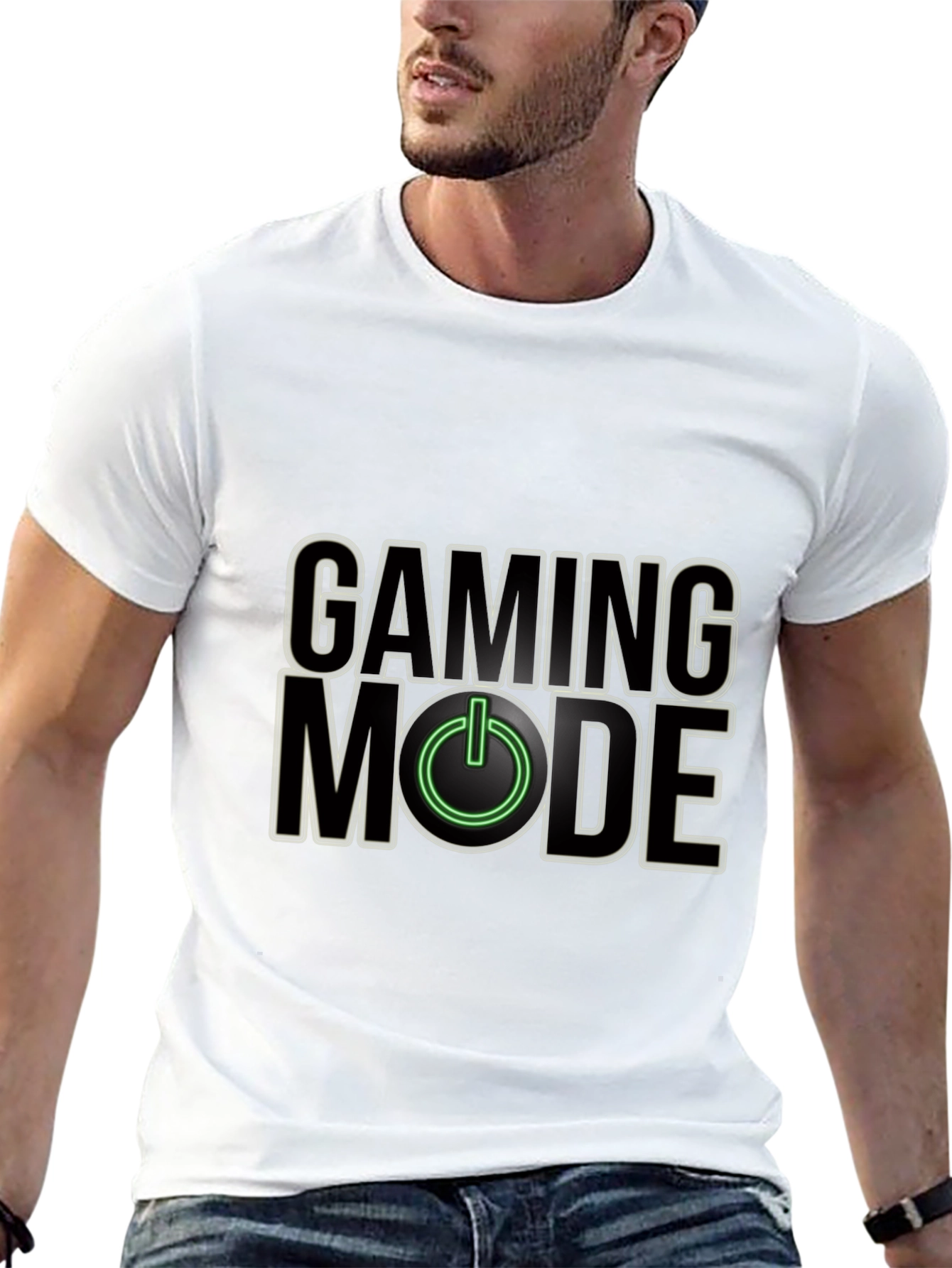 Camiseta Negra Gaming Mode para Jugadores