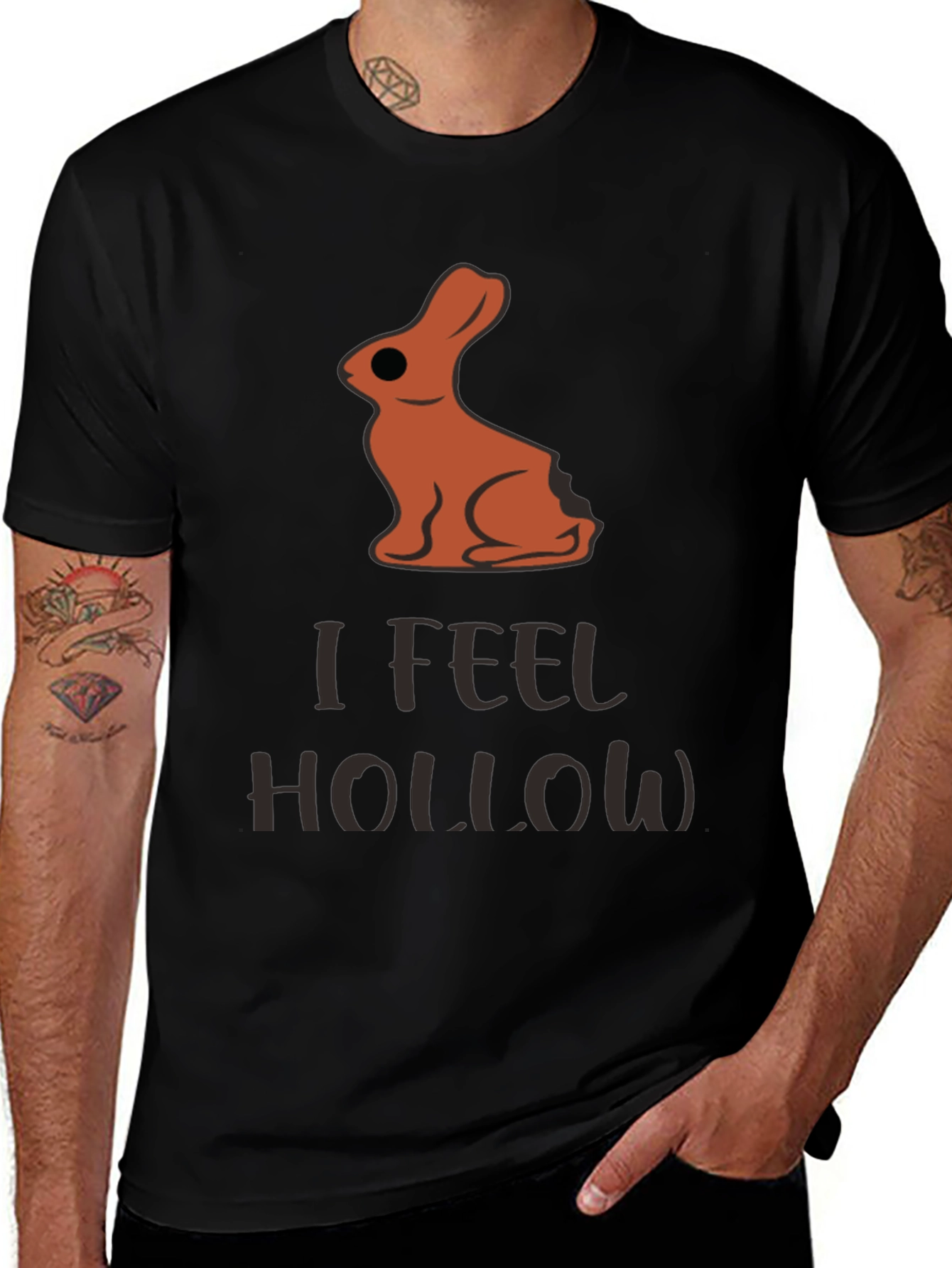 Camiseta Conejo de Chocolate Hueco - ¡Me Siento Hueco!