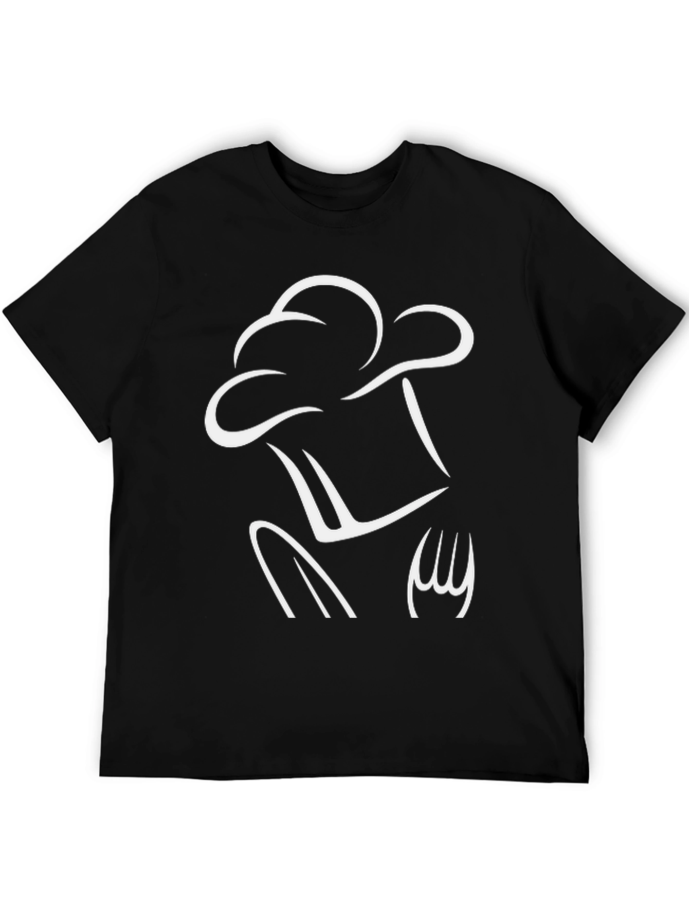 Camiseta Negra Diseño Chef
