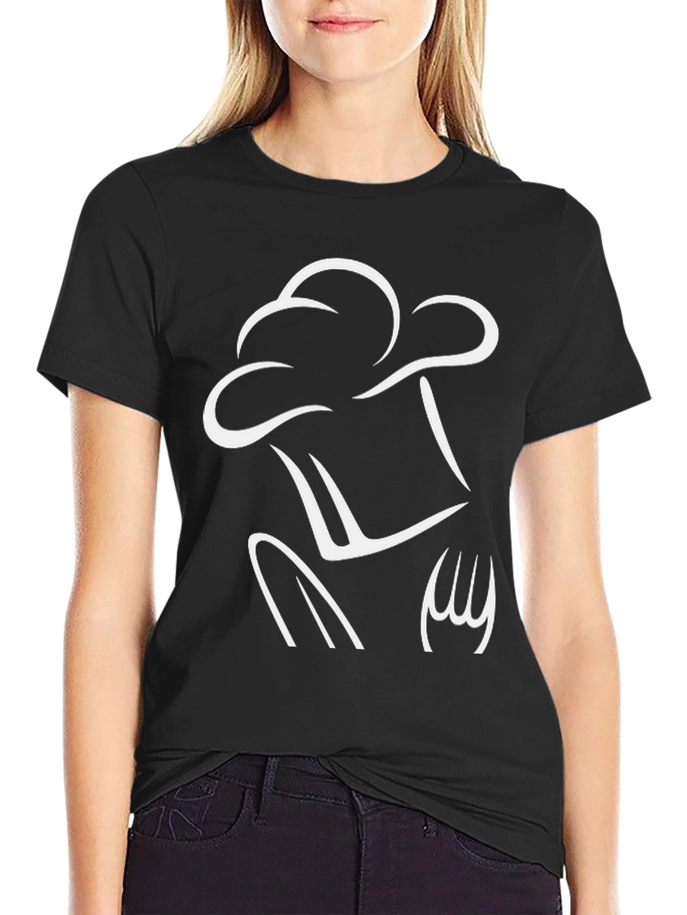 Camiseta Negra Diseño Chef