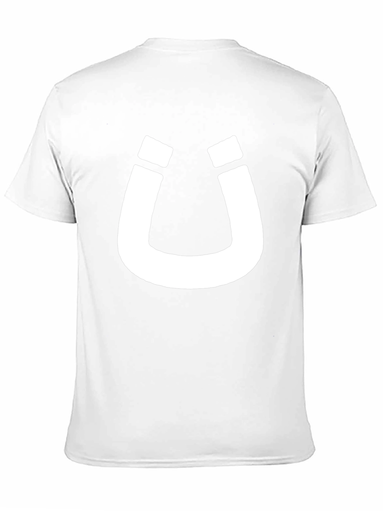 Camiseta Negra con Herradura Blanca para Hombre