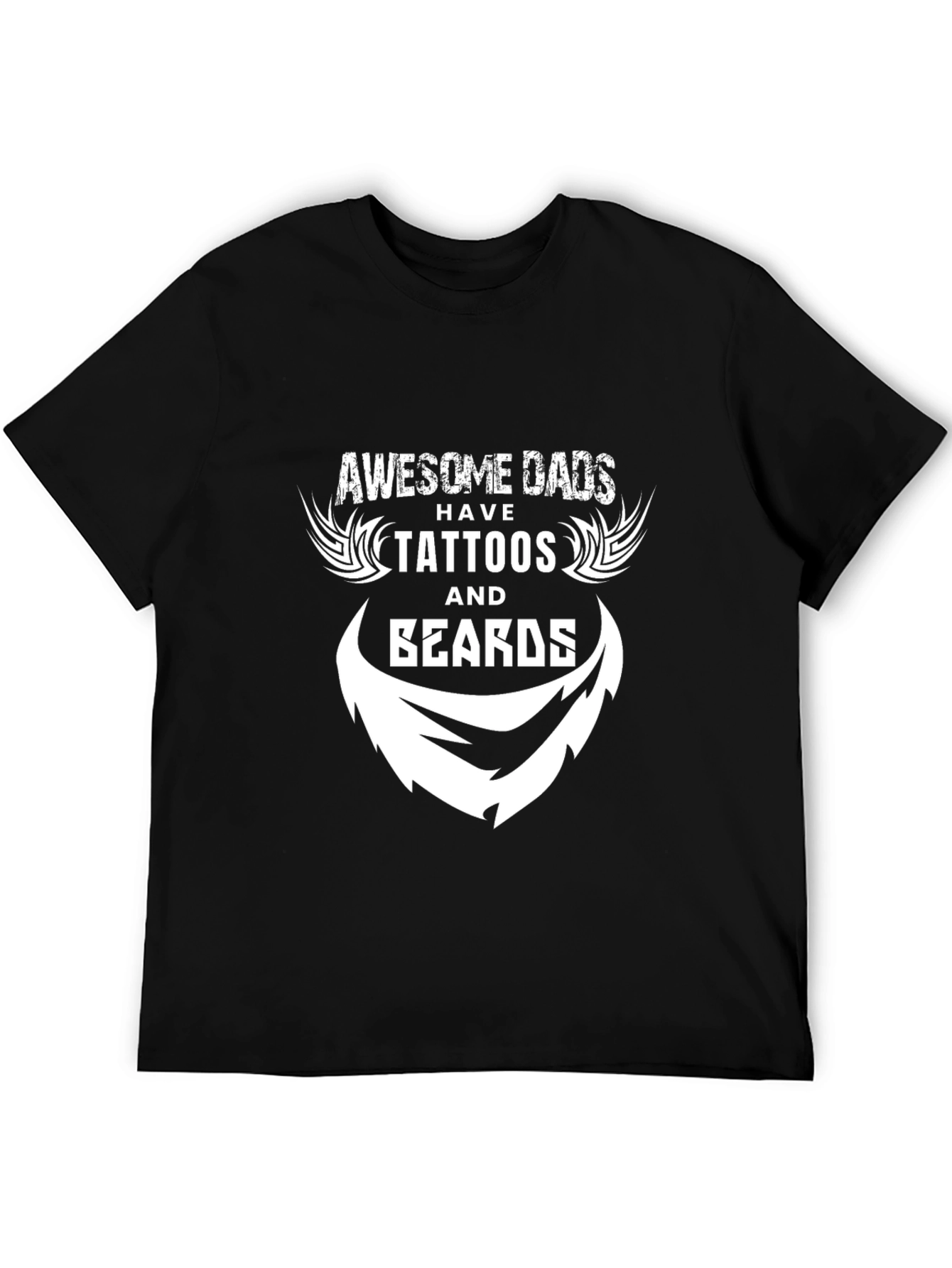 Camiseta Negra: Dads Awesome Tattoos & Beards