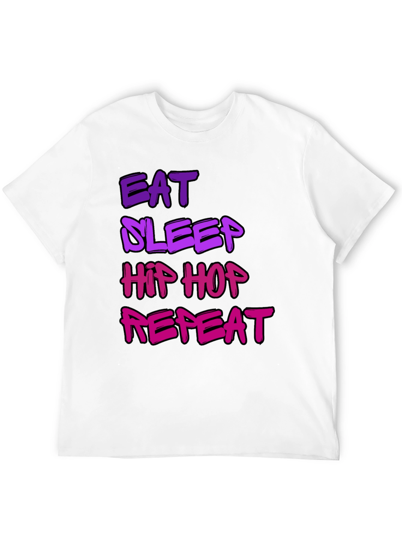 Camiseta Hombre Negra Eat Sleep Hip Hop Repeat