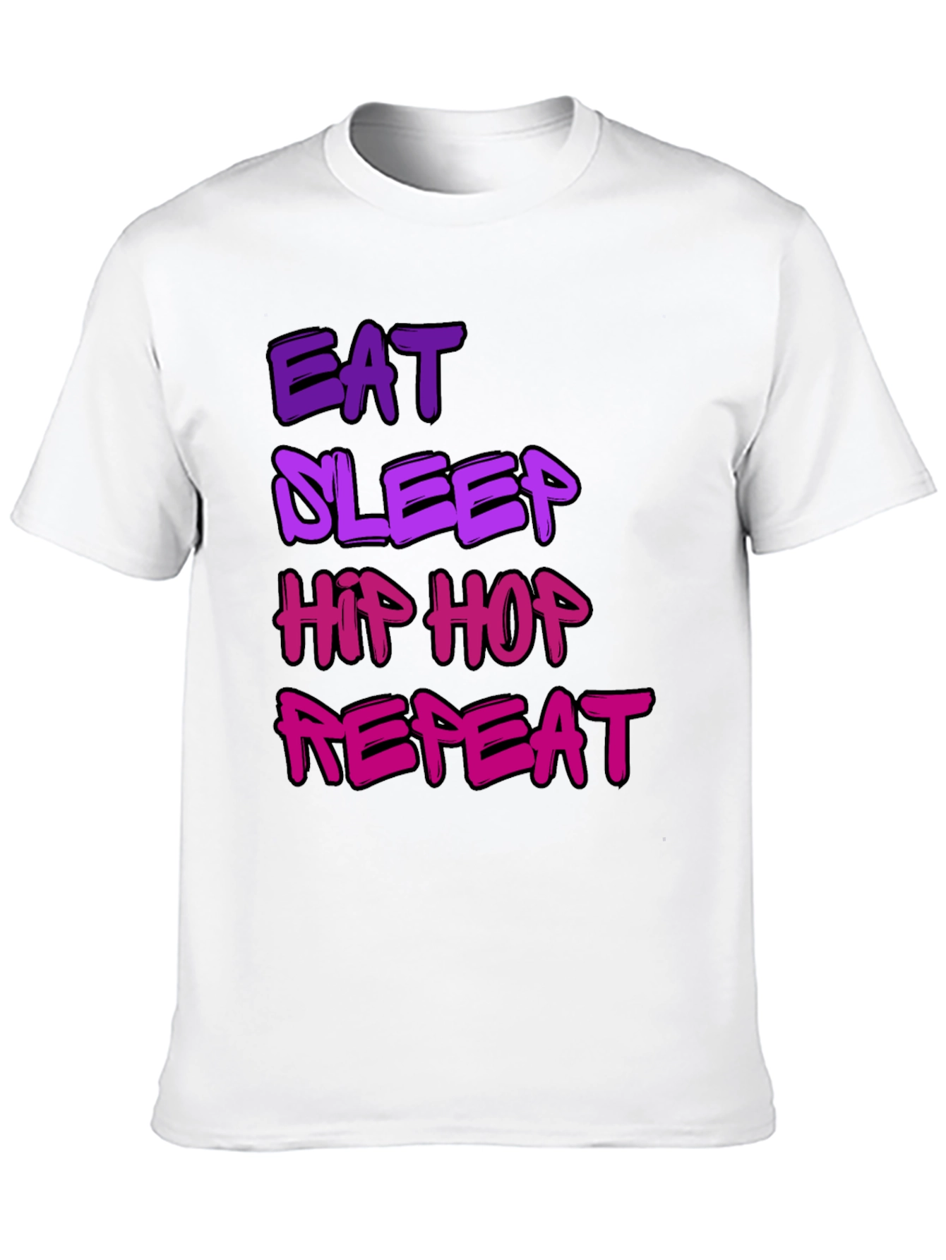 Camiseta Hombre Negra Eat Sleep Hip Hop Repeat