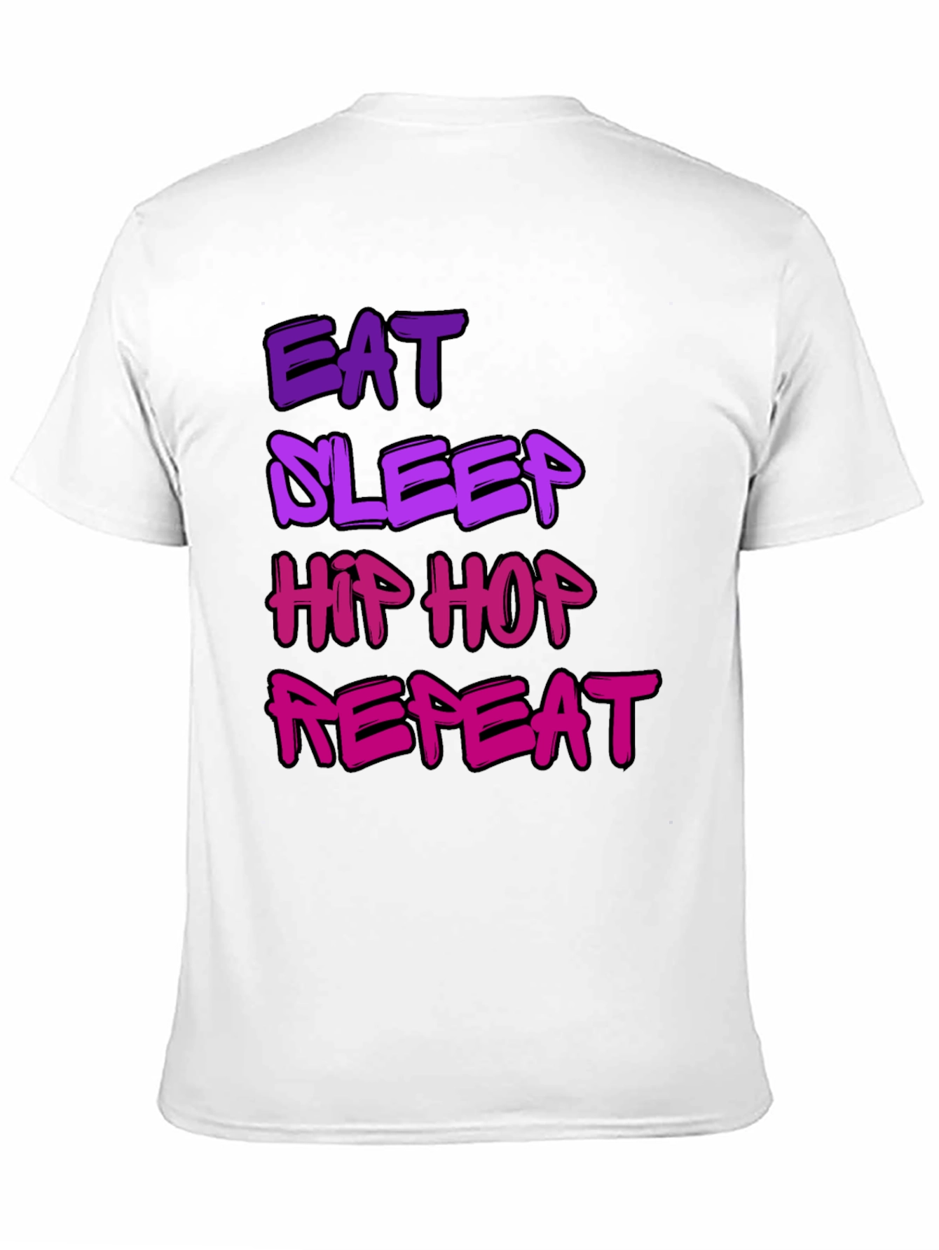 Camiseta Hombre Negra Eat Sleep Hip Hop Repeat