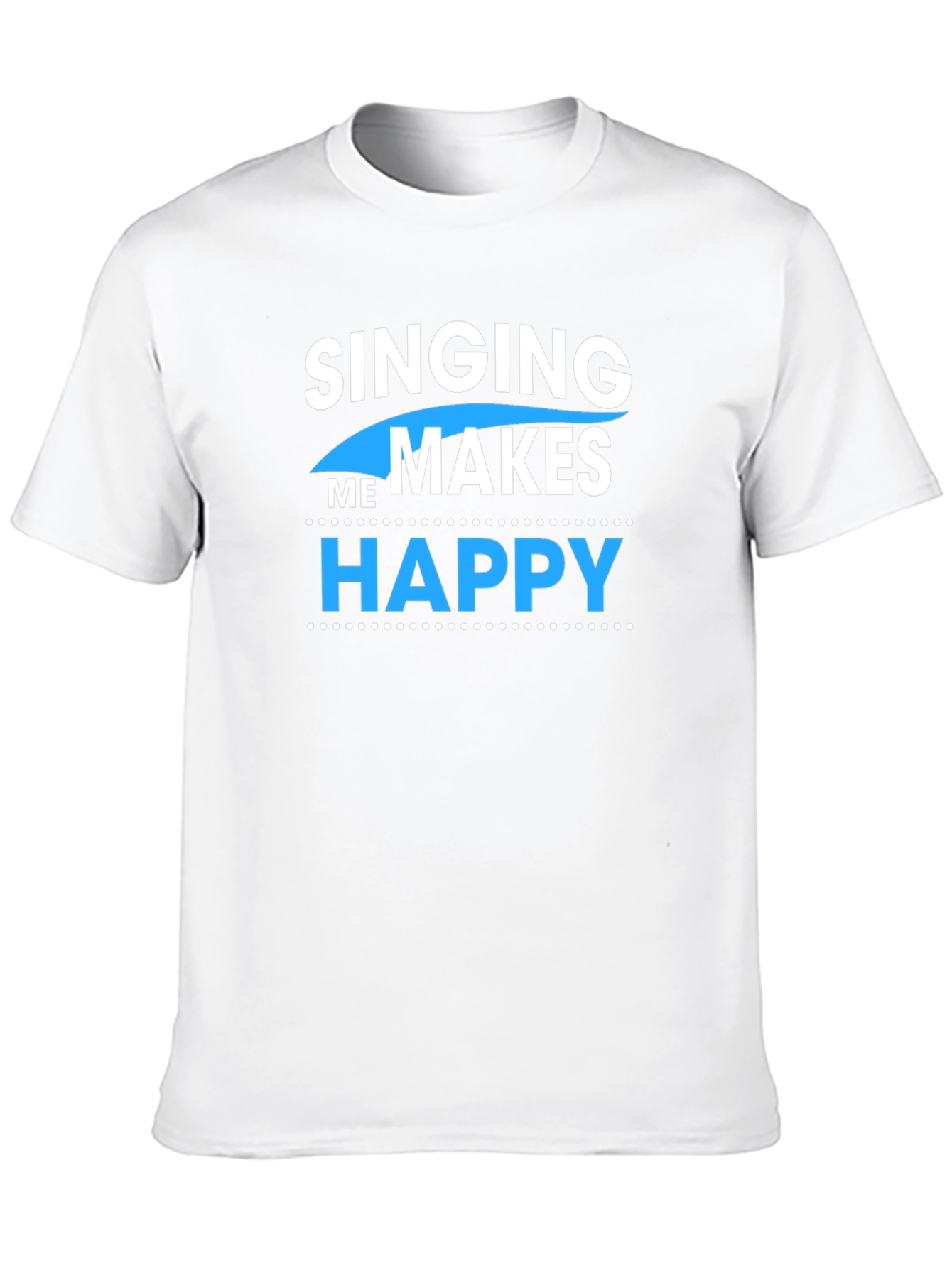 Camiseta Negra con Diseño de Cantar me Hace Feliz