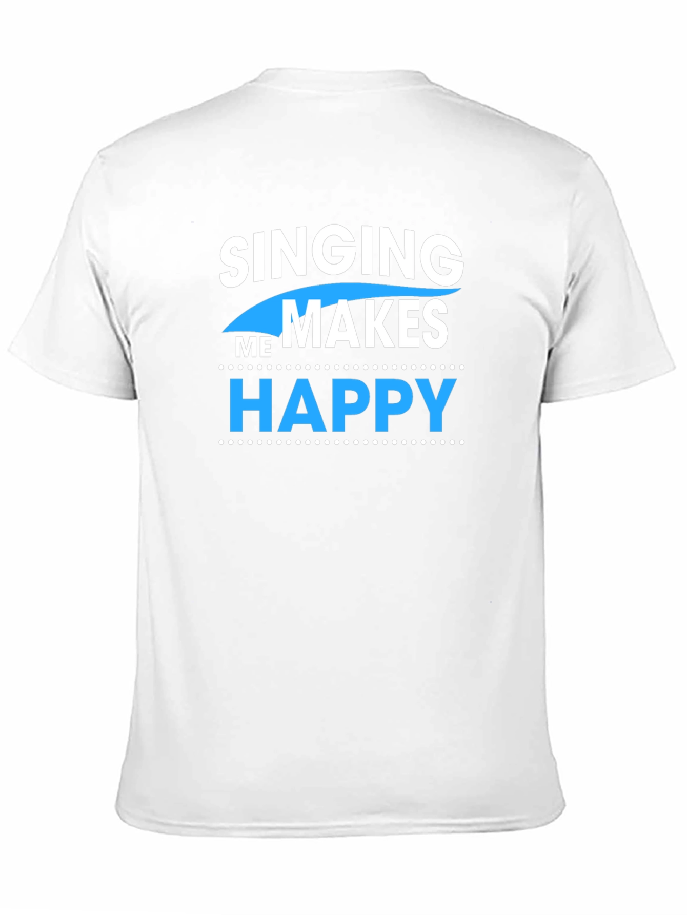 Camiseta Negra con Diseño de Cantar me Hace Feliz