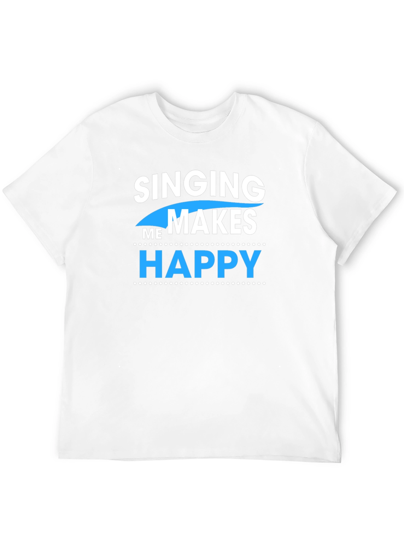 Camiseta Negra con Diseño de Cantar me Hace Feliz