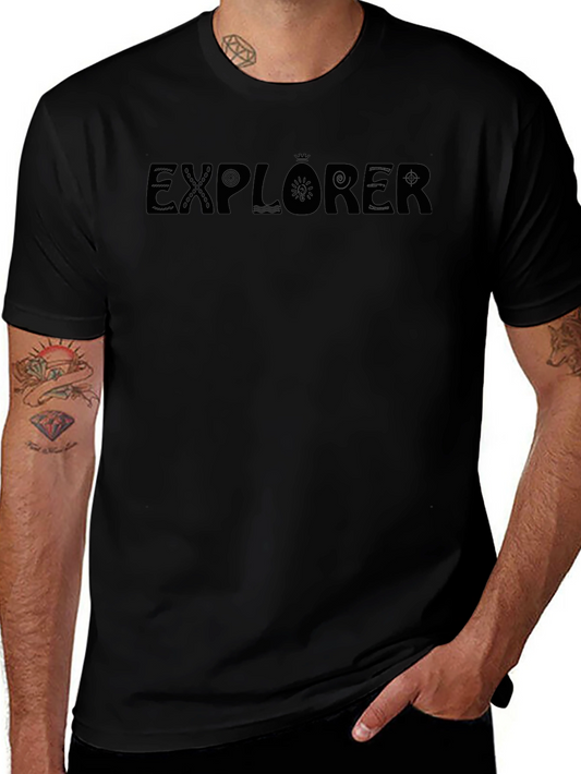 Camiseta Negra Explorer - Diseño Único y Confortable