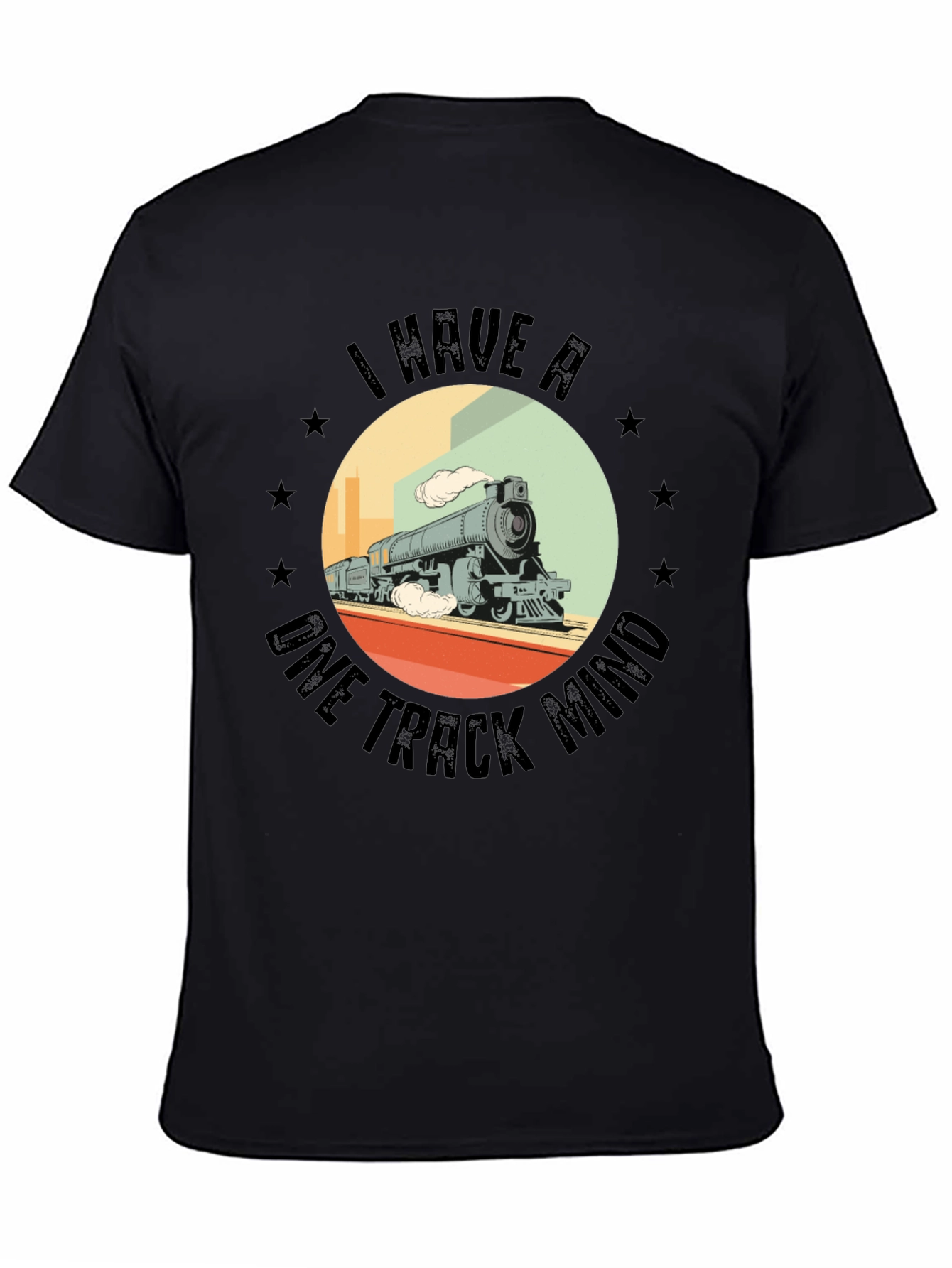 Camiseta Negra Tren Una Sola Idea