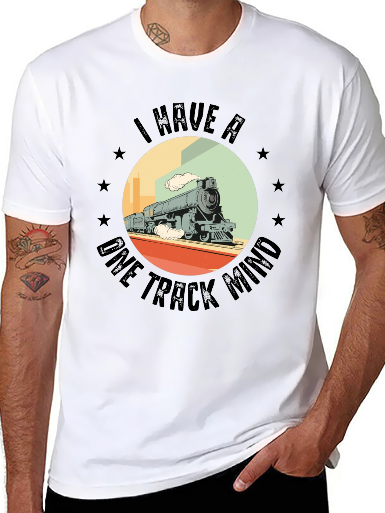 Camiseta Negra Tren Una Sola Idea