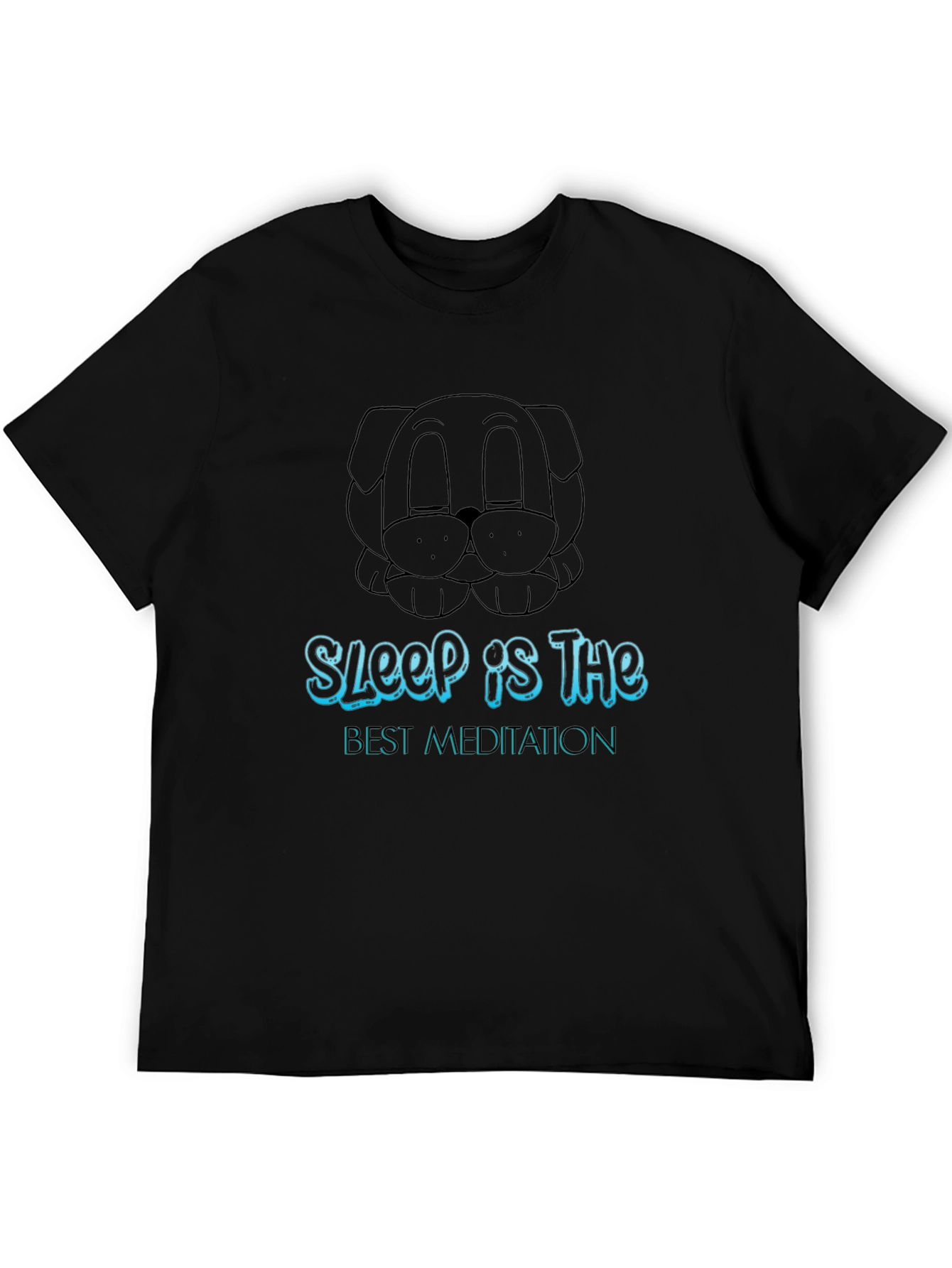 Camiseta Negra Unisex Sleep is the Best Meditation