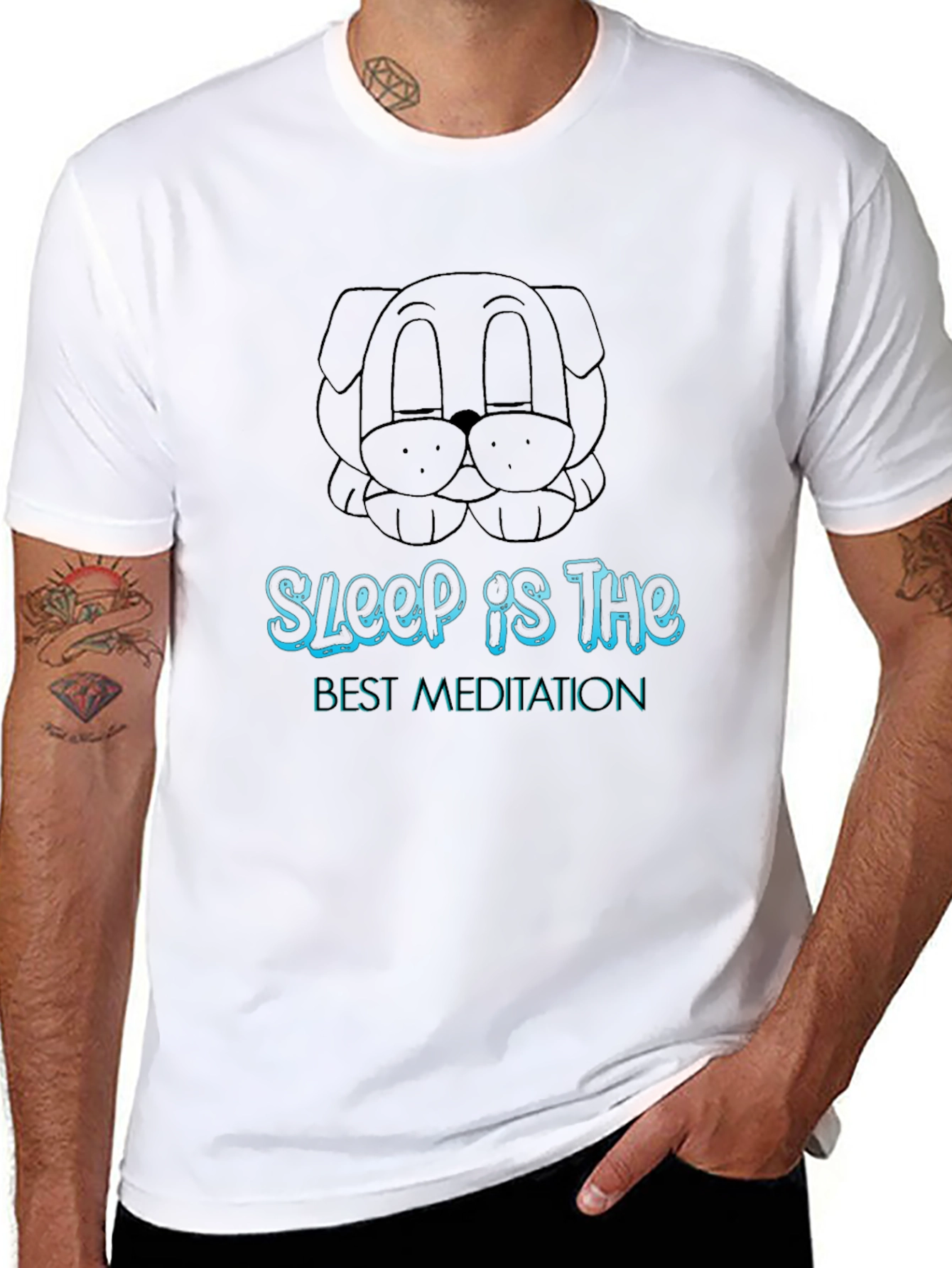 Camiseta Negra Unisex Sleep is the Best Meditation