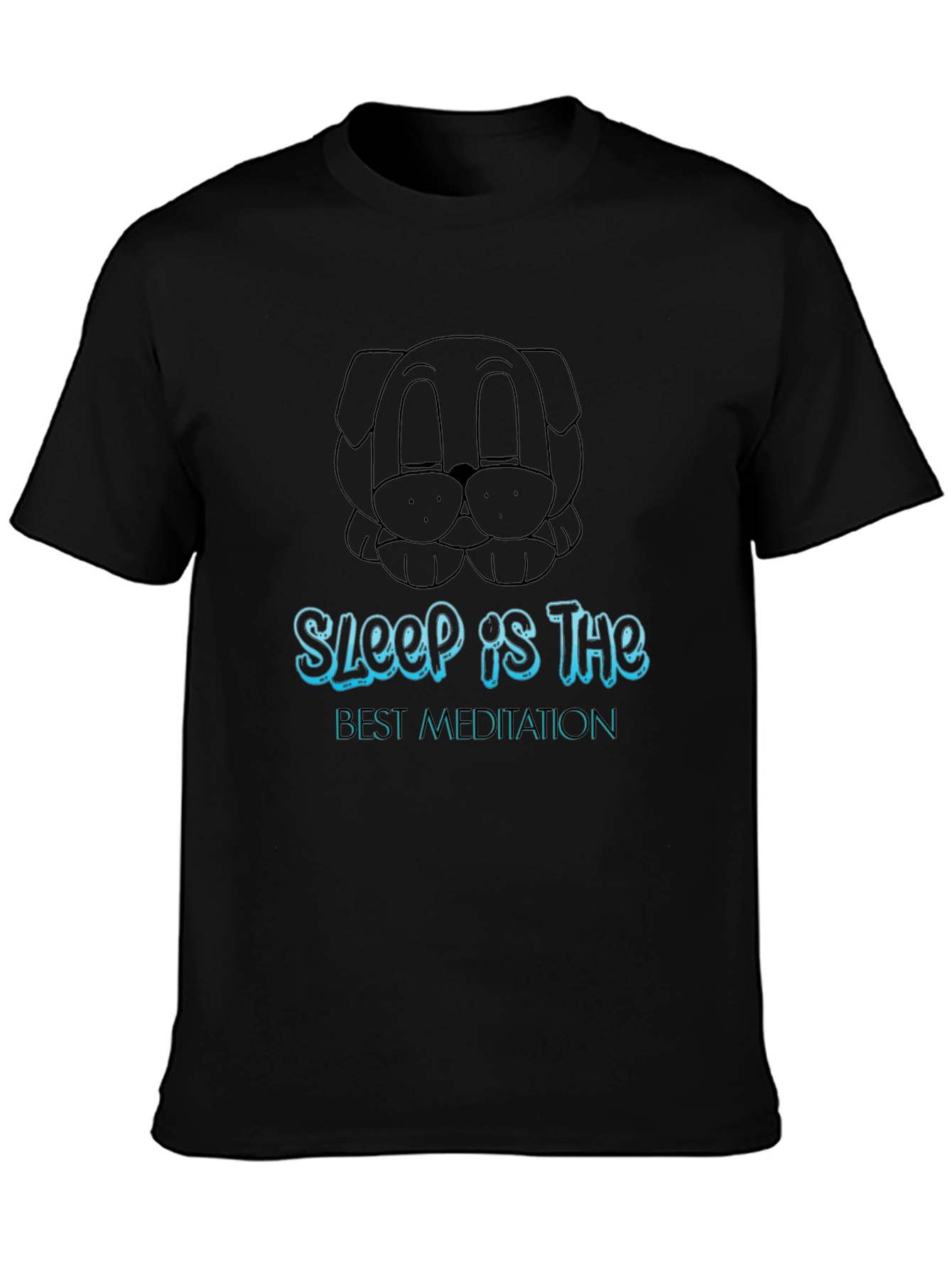 Camiseta Negra Unisex Sleep is the Best Meditation